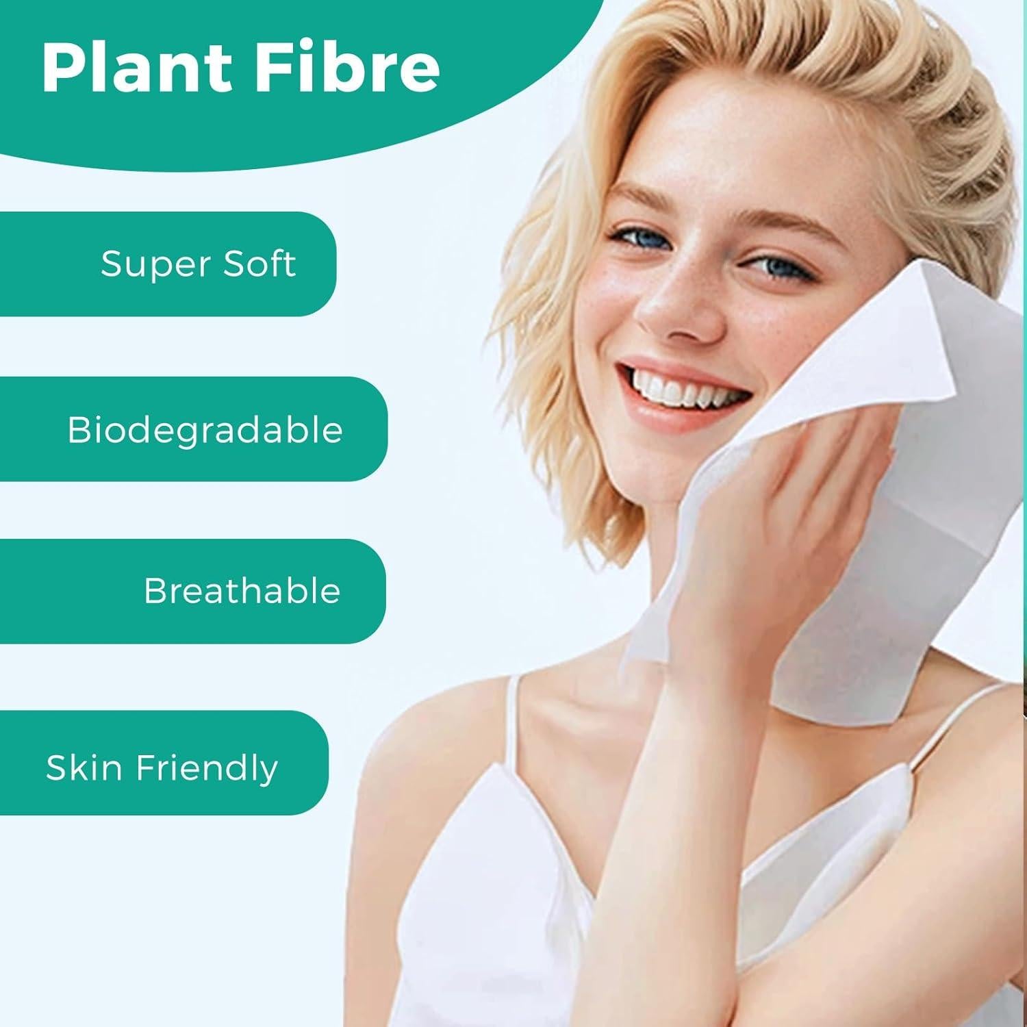 Toallas Faciales Desechables ONLYCARE 50 Unidades 25.4x30.5cm