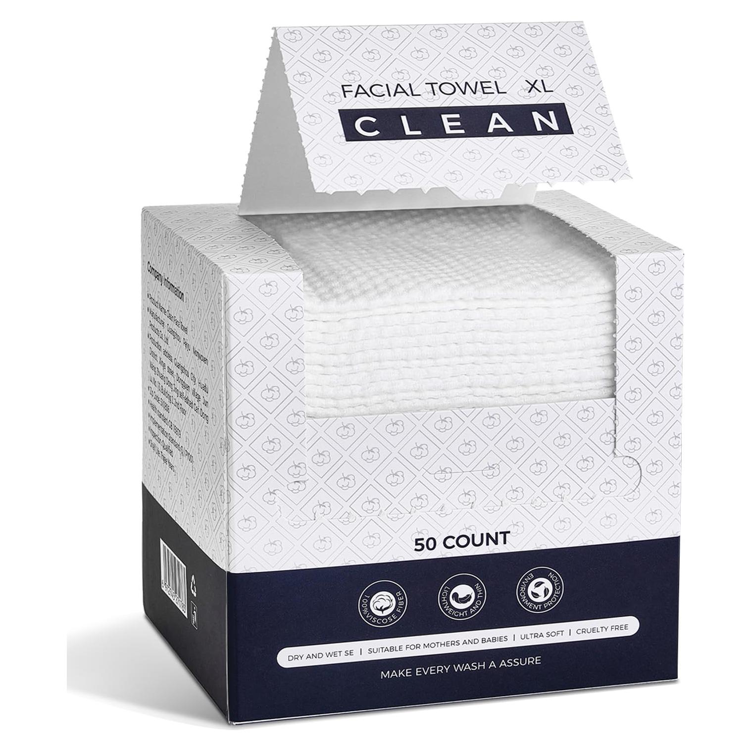 Toallas Faciales Desechables PUPUPE 50 Unidades Biodegradables