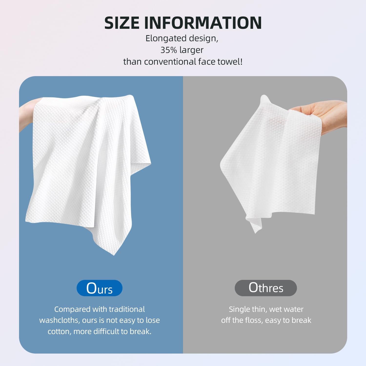 Toallas Faciales Desechables PUPUPE 50 Unidades Biodegradables