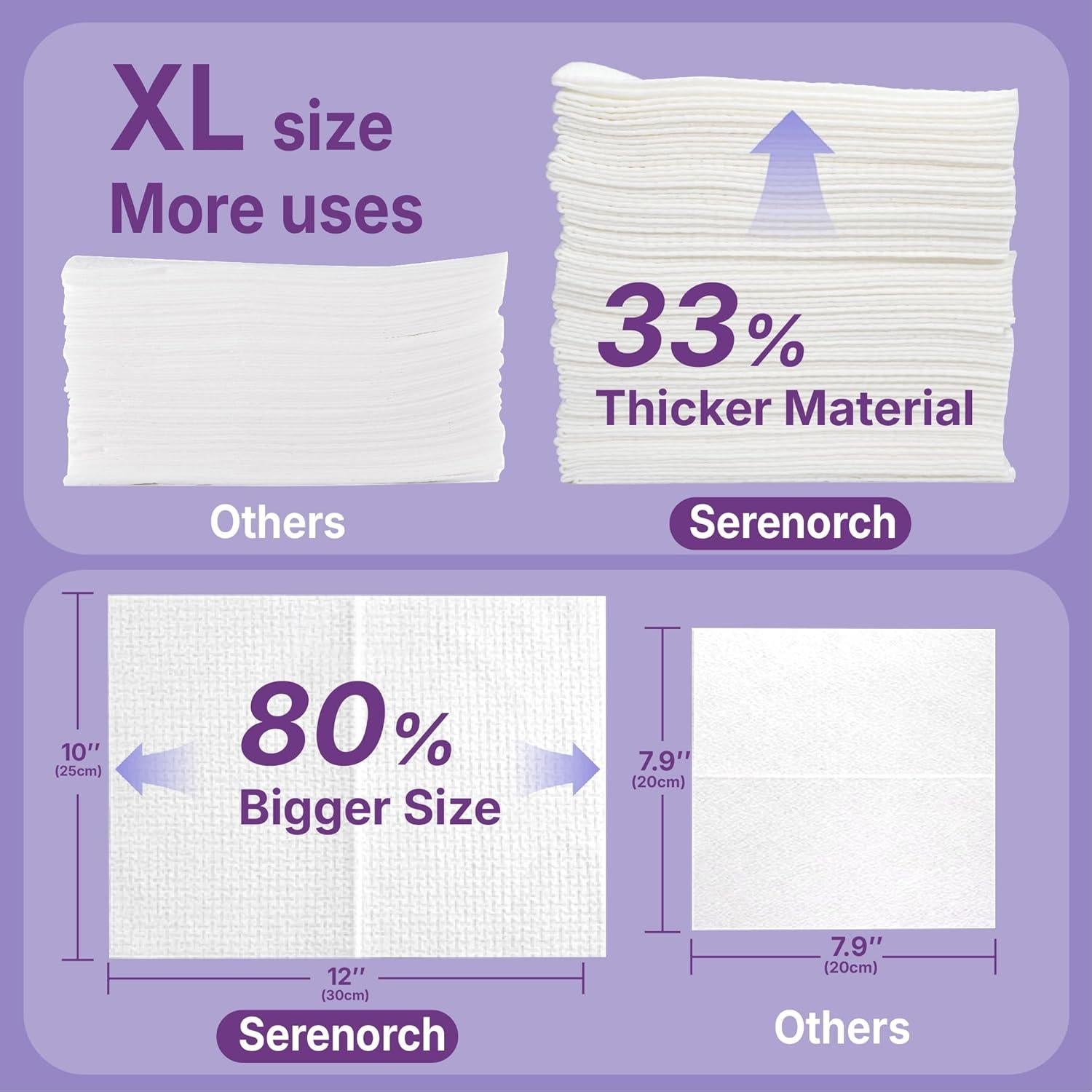 Toallas Faciales Desechables Serenorch 50 Unidades Ultra Suaves