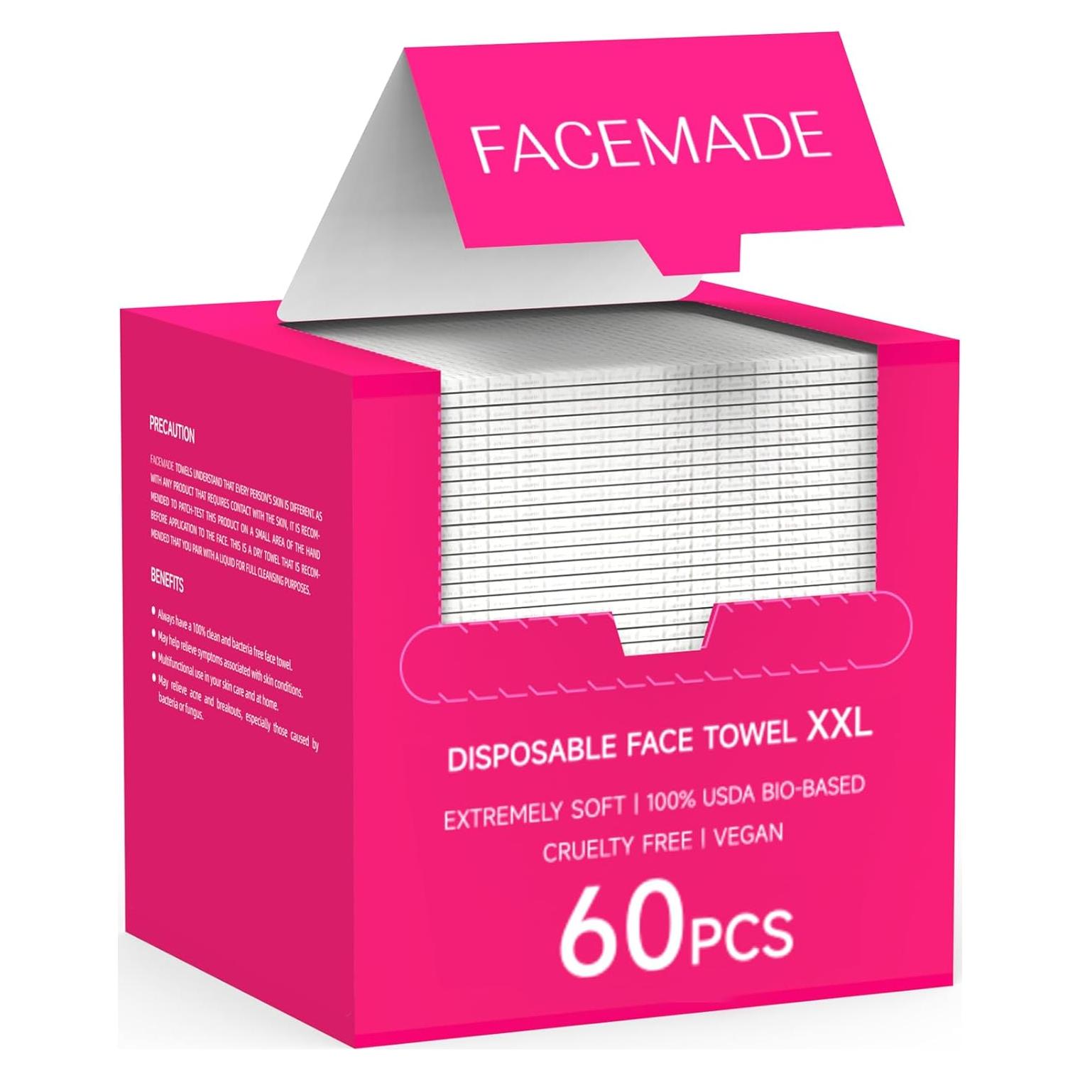 Toallas Desechables Faciales XXL FACEMADE 60 Unidades 30.48 cm