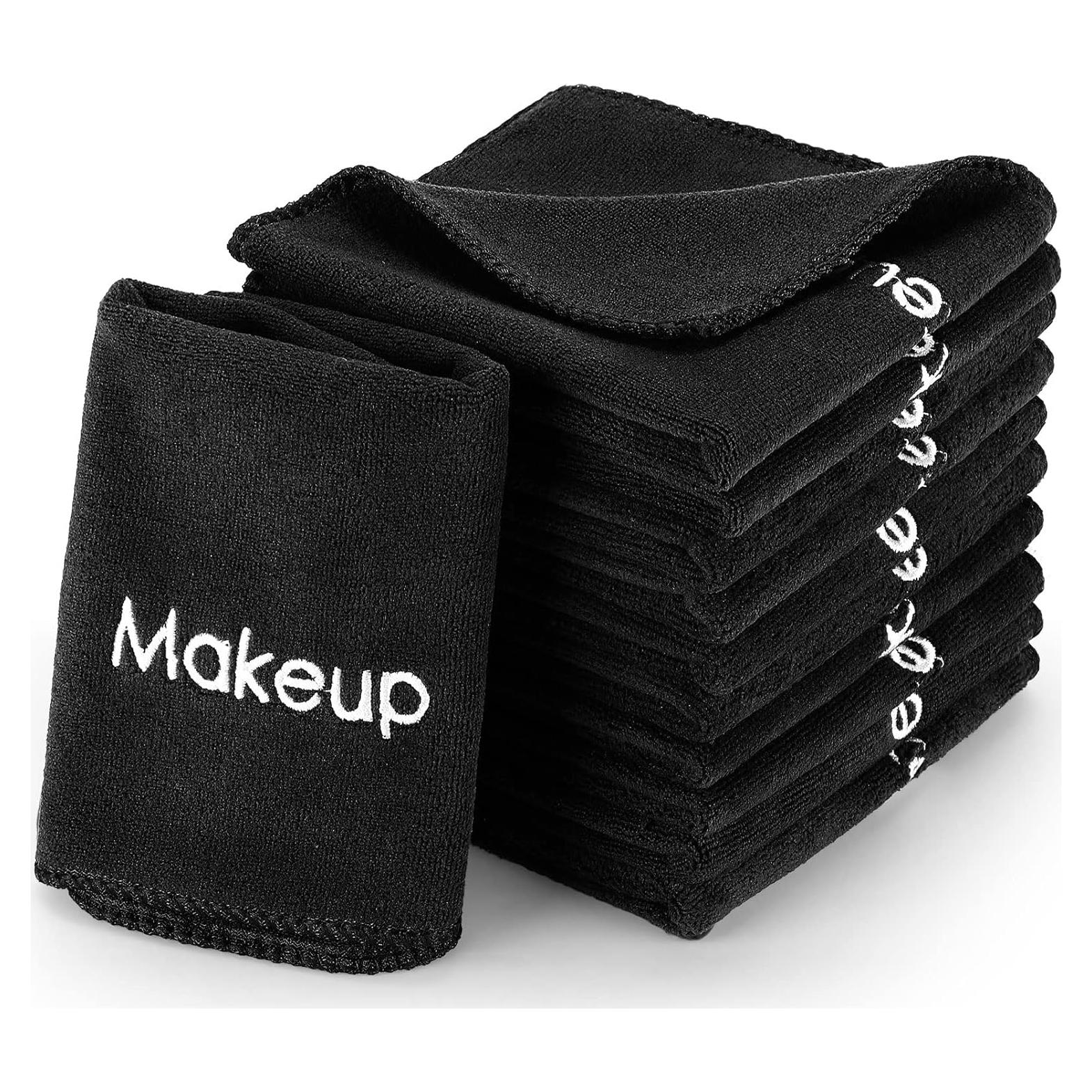 Toallas de Maquillaje Macarrie 48 Pcs Microfibra 30x30 cm Negras