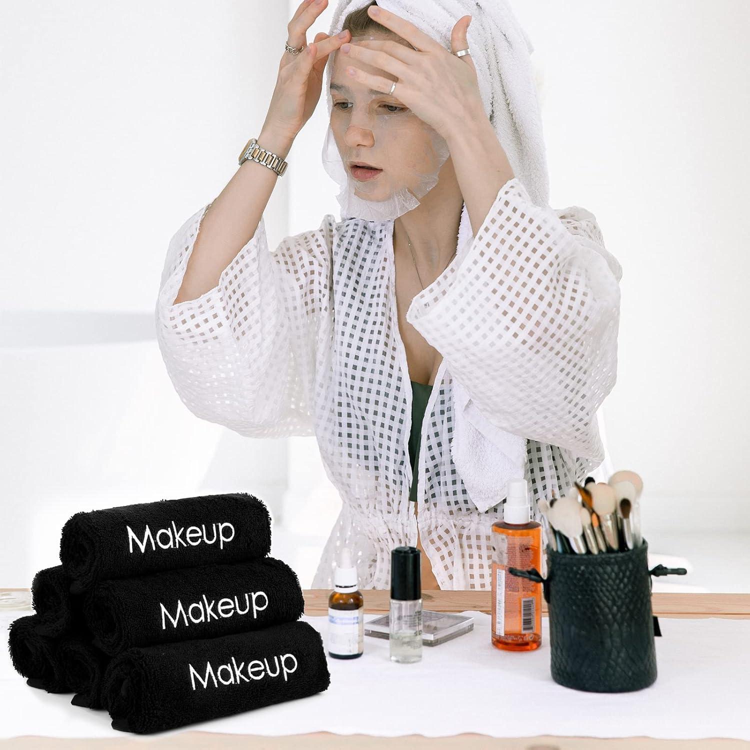 Toallas de Maquillaje Panelee Negras 33x33 cm - Paquete de 12