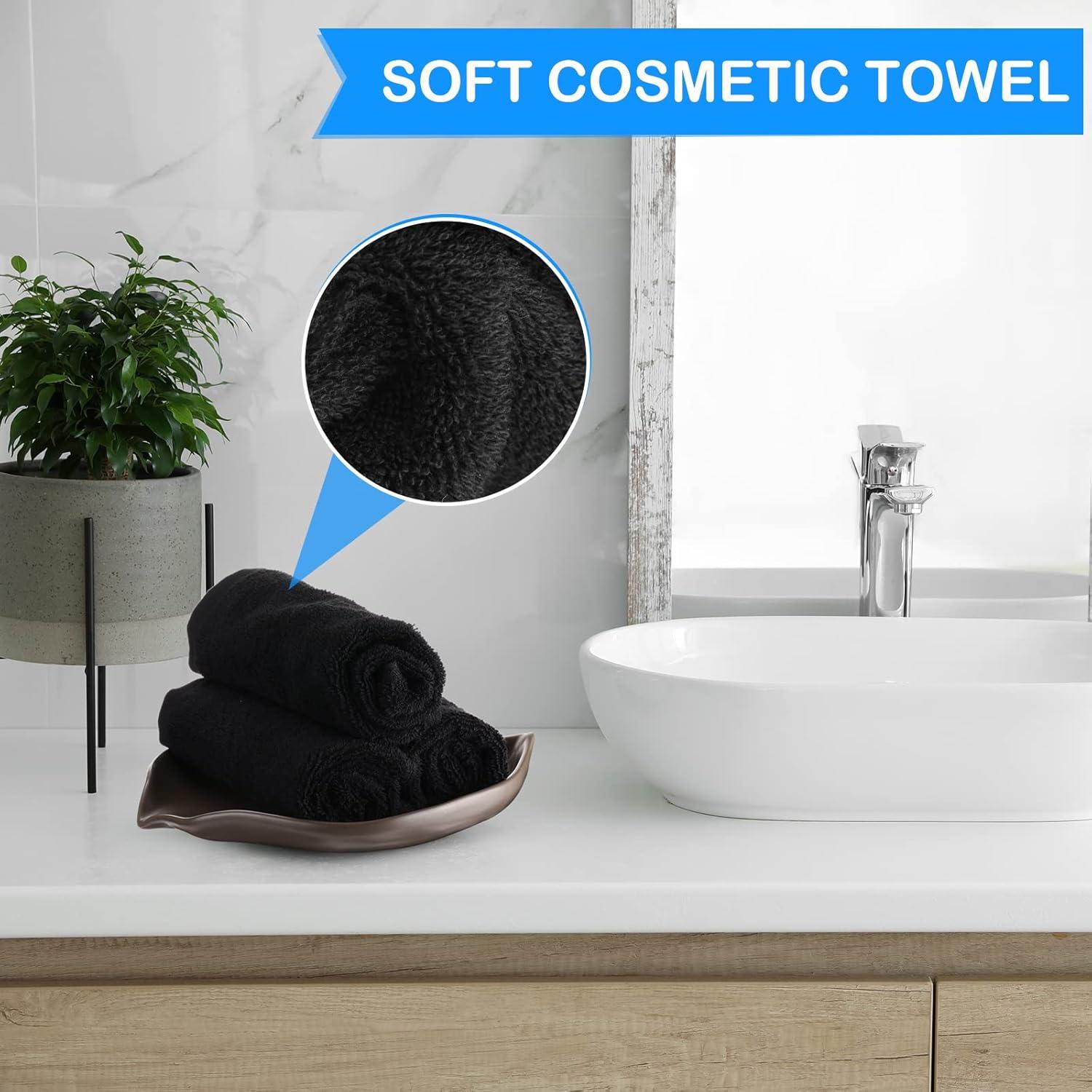 Toallas de Maquillaje Panelee Negras 33x33 cm - Paquete de 12