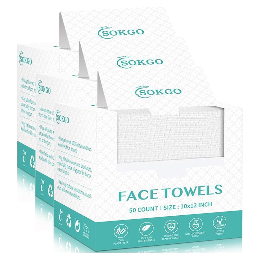 Toallas Faciales Desechables Loske 150 Unidades 25.4x38.1cm