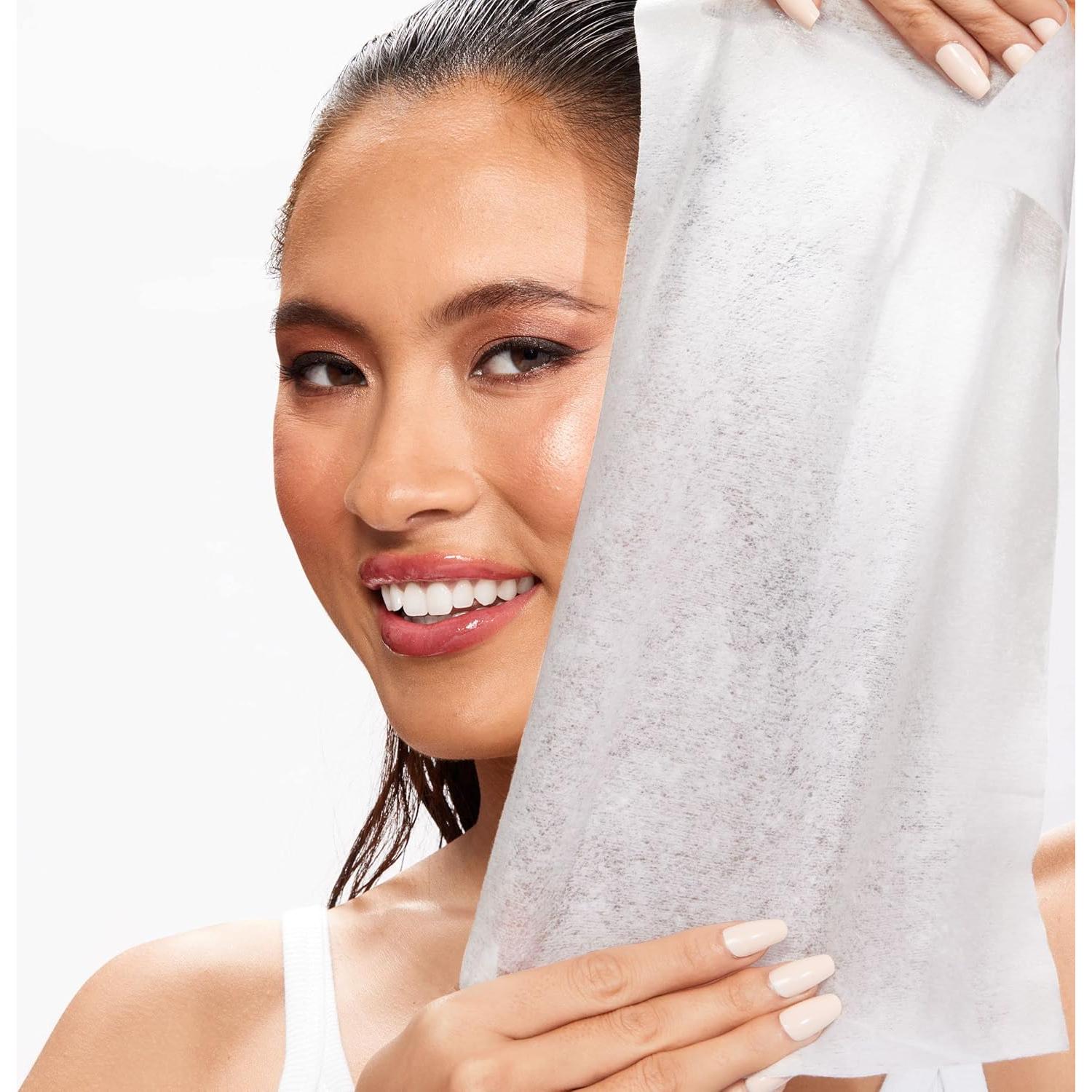 Toallitas Faciales XL Real Techniques con Ácido Hialurónico - 25 Unidades