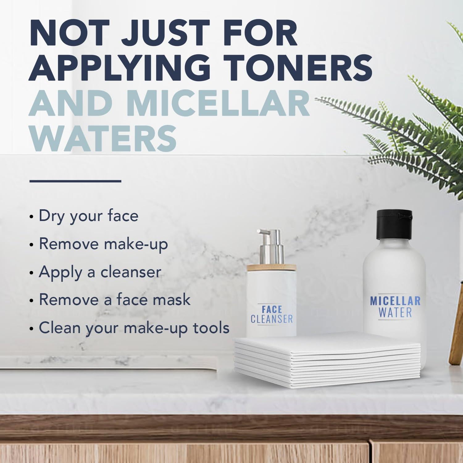 Toallas Faciales Desechables Dermacotton - 50 Unidades Hipoalergénicas