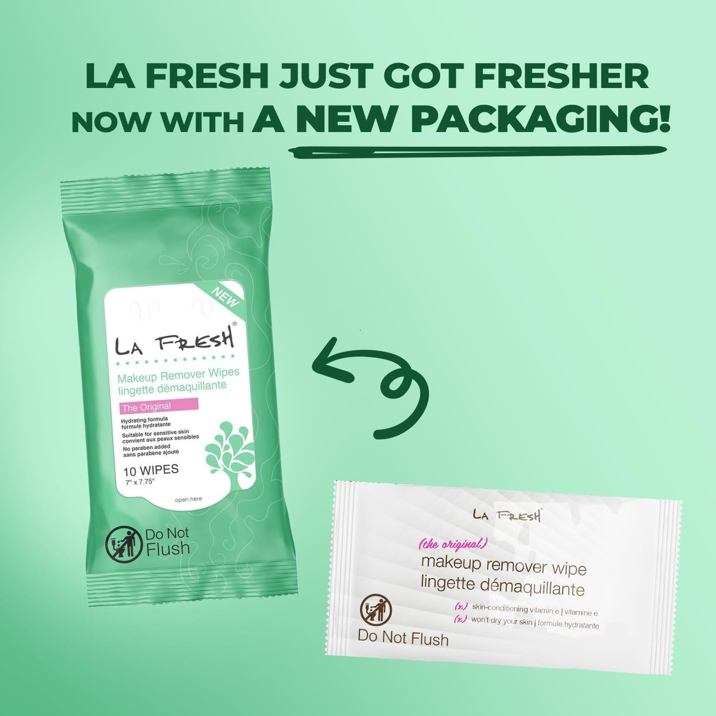 Toallitas Desmaquillantes La Fresh con Vitamina E - 30 Unidades