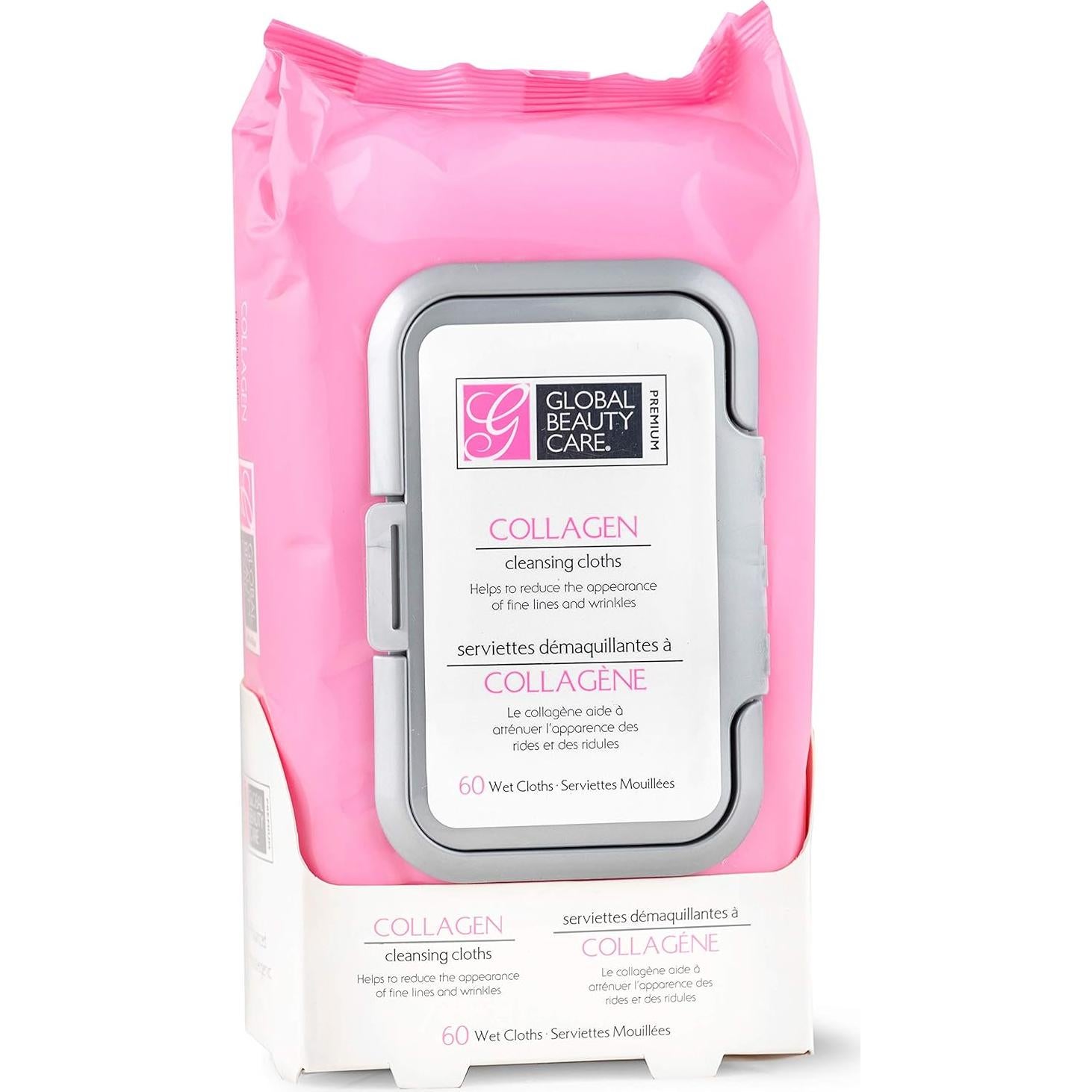 Toallitas Limpiadoras de Maquillaje Global Beauty Care 60 Ct