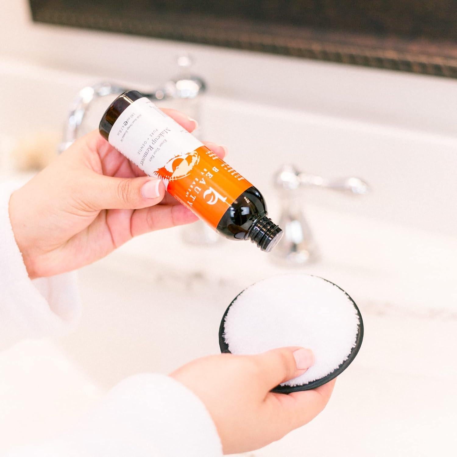 Discos Desmaquillantes Reutilizables Beauty by Earth - 5 Paños Microfibra Grandes