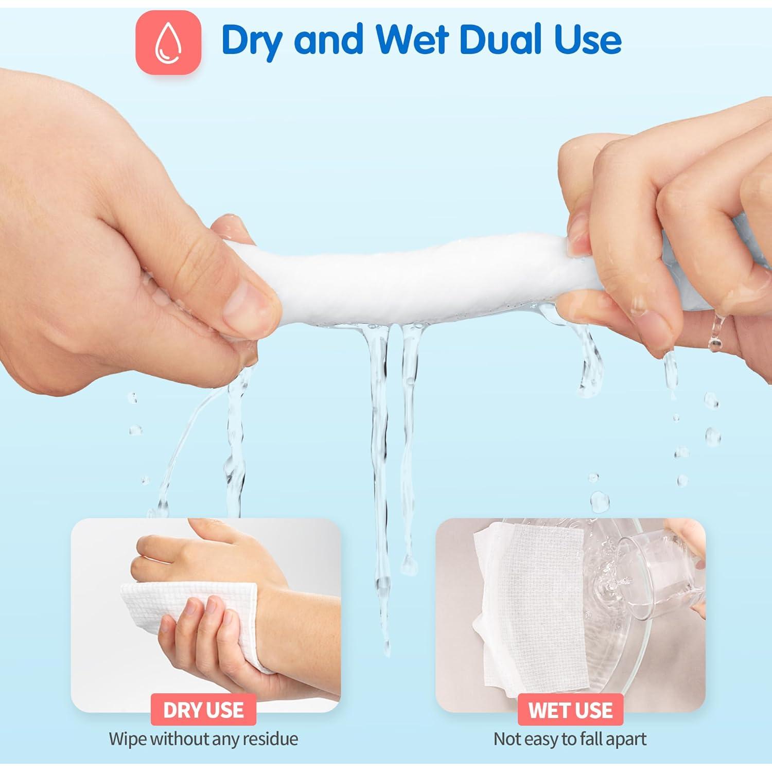 Toallas Faciales Desechables HOMERHYME 600 Hojas Biodegradables