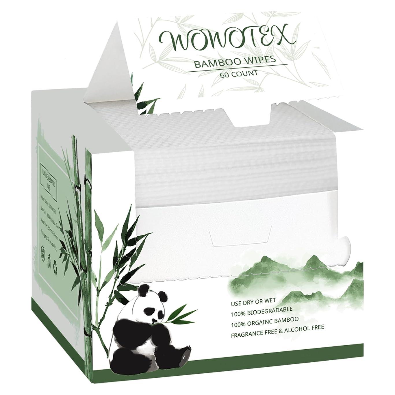 Toalla Facial Desechable WOWOTEX 60 Piezas 30.48x25.4cm