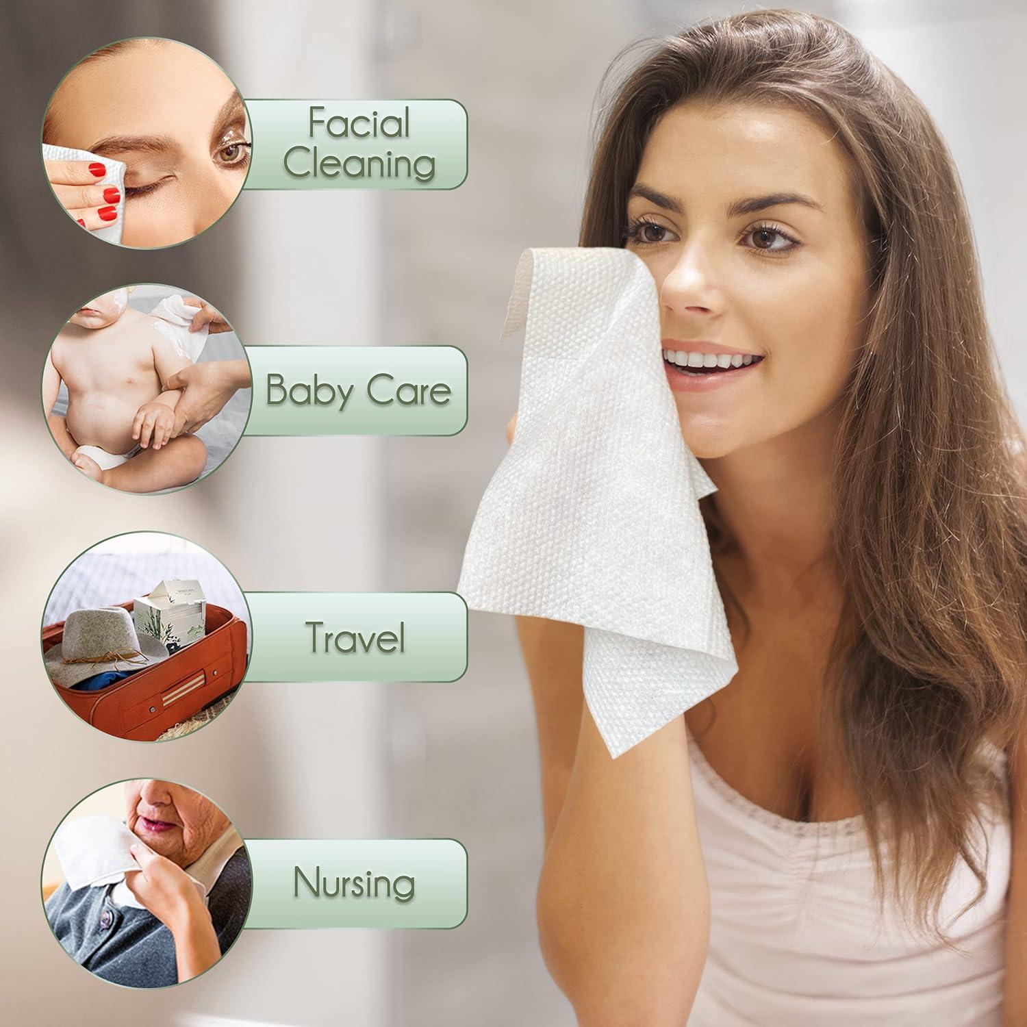 Toalla Facial Desechable WOWOTEX 60 Piezas 30.48x25.4cm