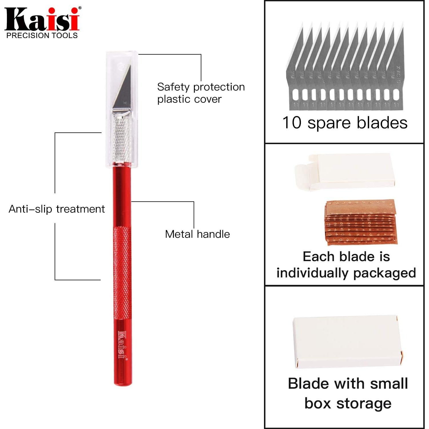 Juego de Pinzas de Precisión Kaisi 12 Pcs Antiestáticas