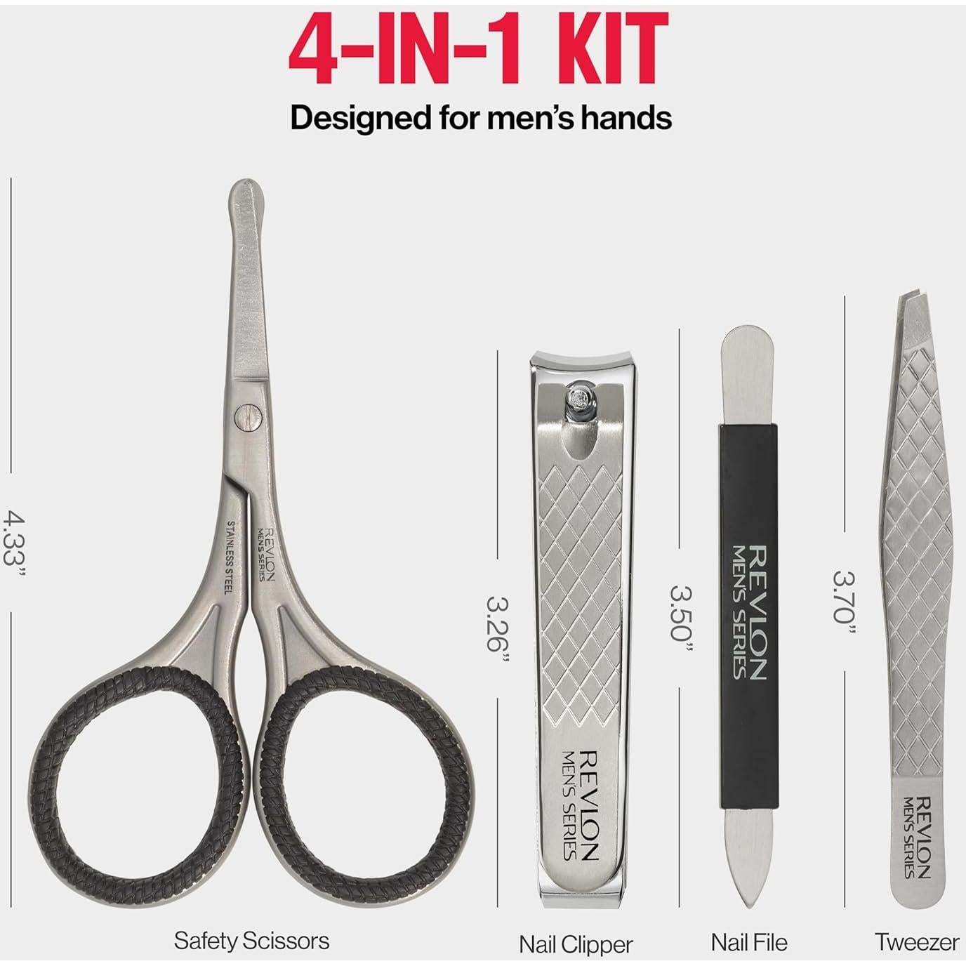 Kit de Aseo Masculino Revlon 5 Piezas Acero Inoxidable