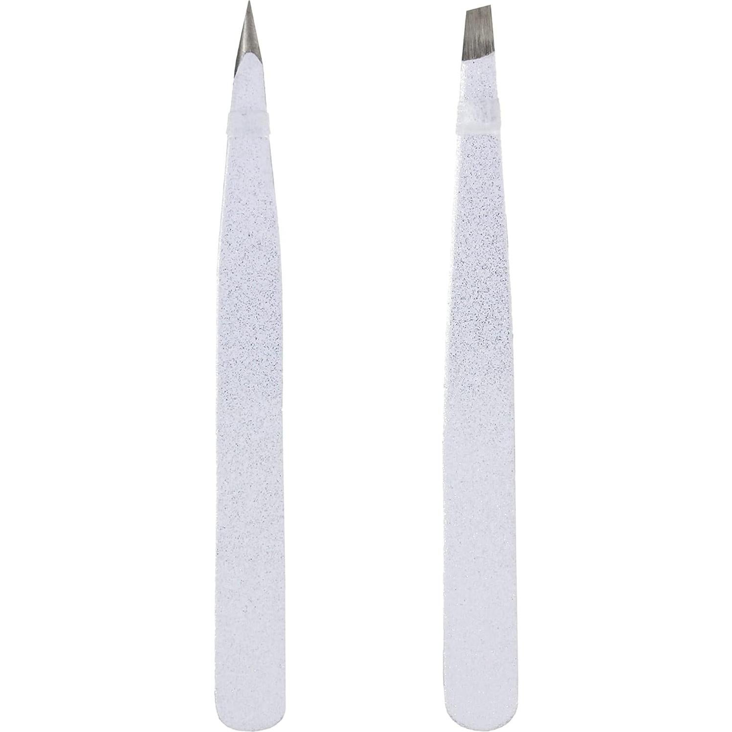 Pinzas para Cejas Amazon Basics - Acero Inoxidable, 2 Piezas