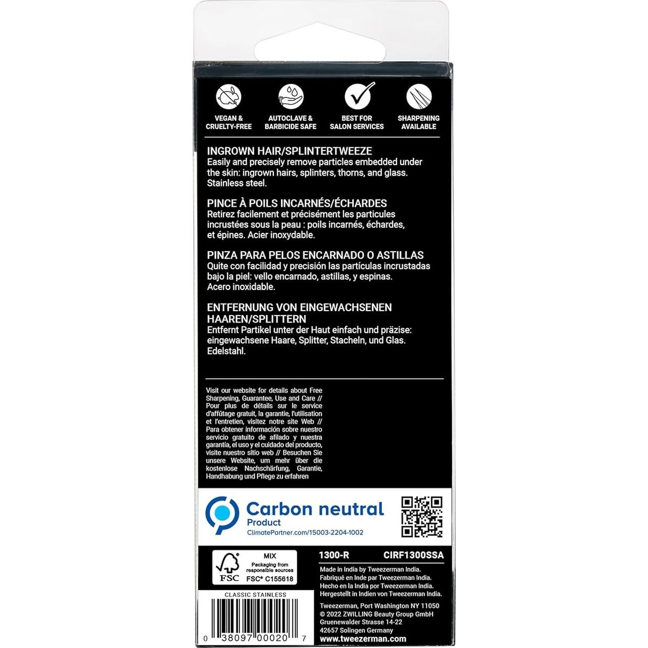 Pinzas de Acero Inoxidable Tweezerman para Vello Encarnado