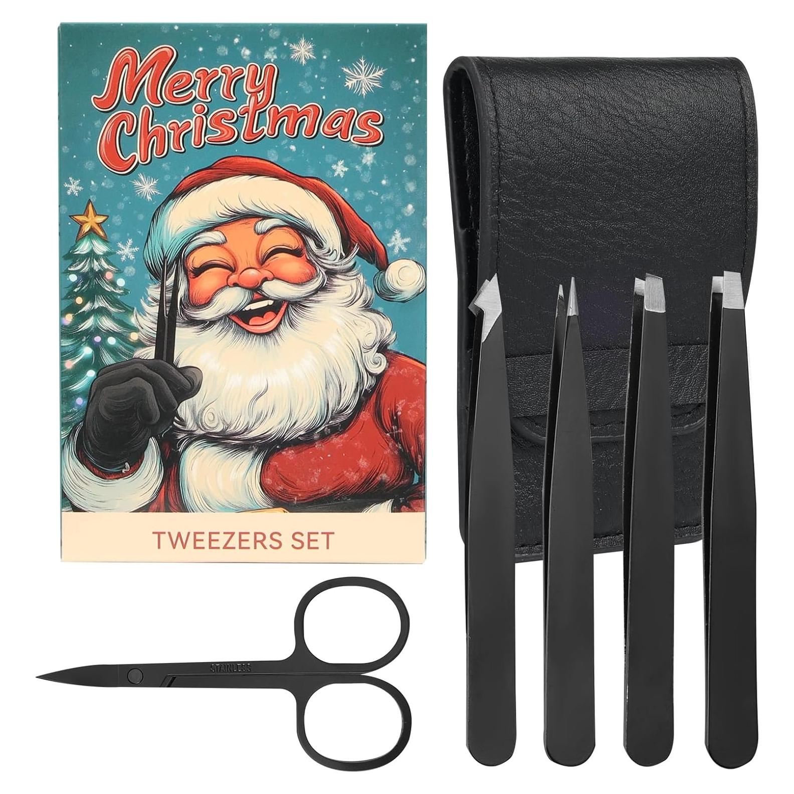 Juego de 5 Pinzas de Acero Inoxidable YIMICOO con Tijeras