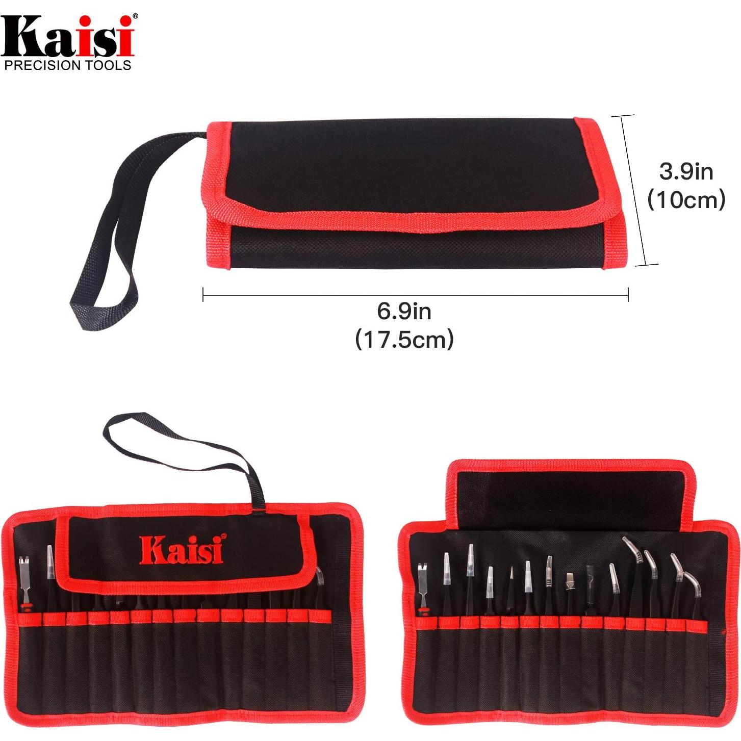 Juego de Pinzas de Precisión Antiestáticas Kaisi 13 Piezas