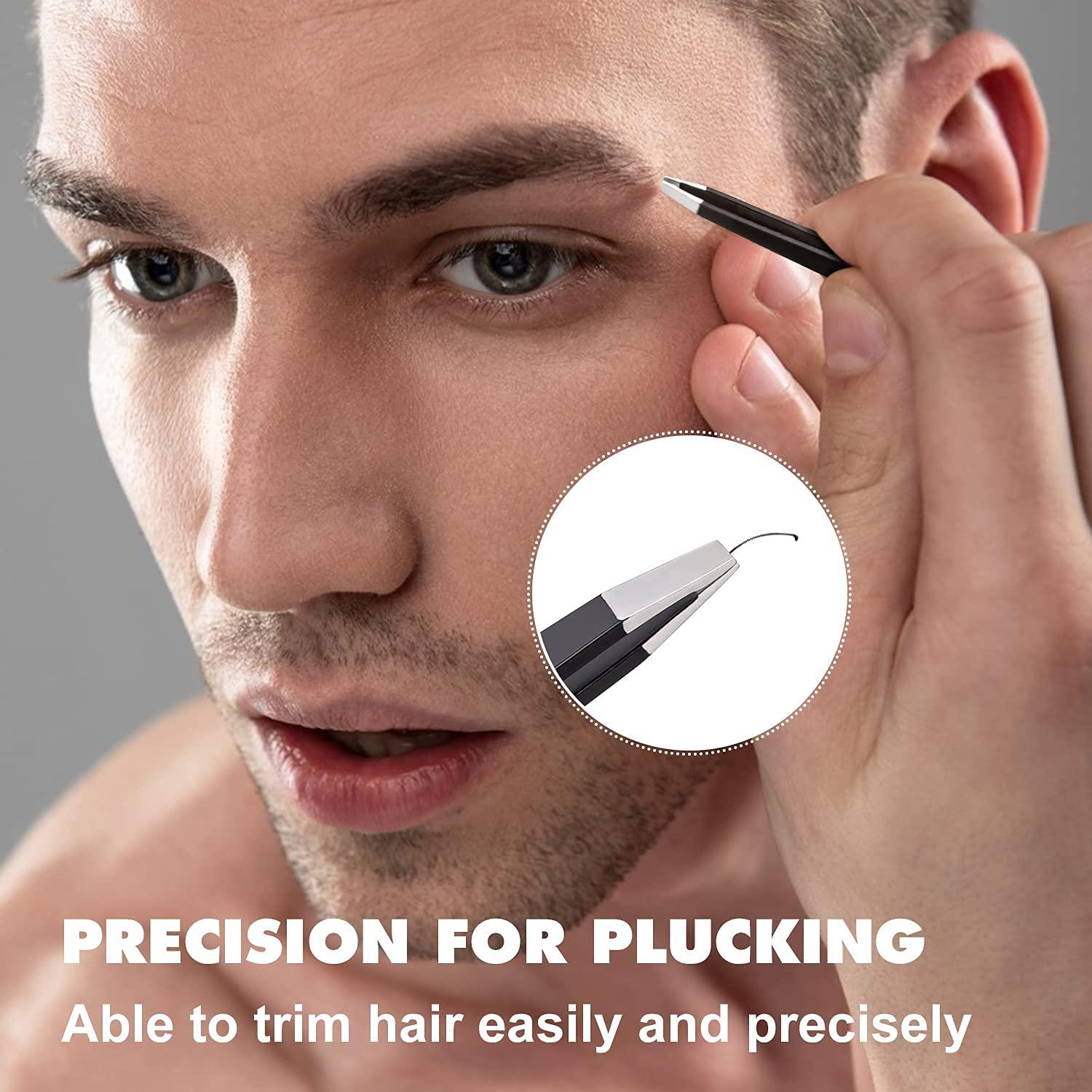 Juego de Pinzas de Precisión Mabox - 4 Piezas Acero Inoxidable