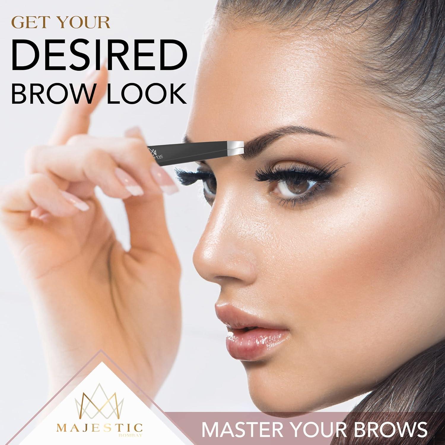 Pinzas de Precisión Majestic Bombay - Punta Fina para Vello Encarnado