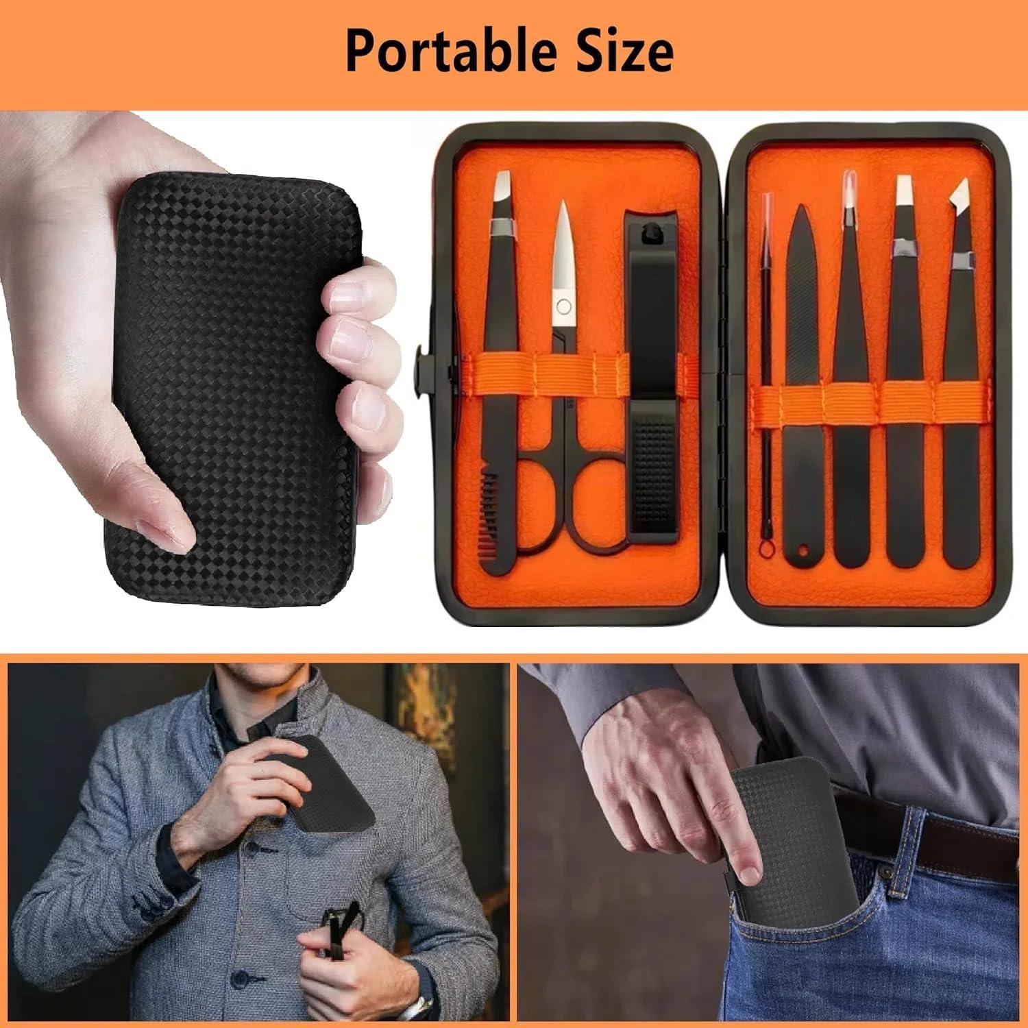 Juego de Pinzas y Cortauñas Fenlebeneil 9 Piezas Acero Inoxidable