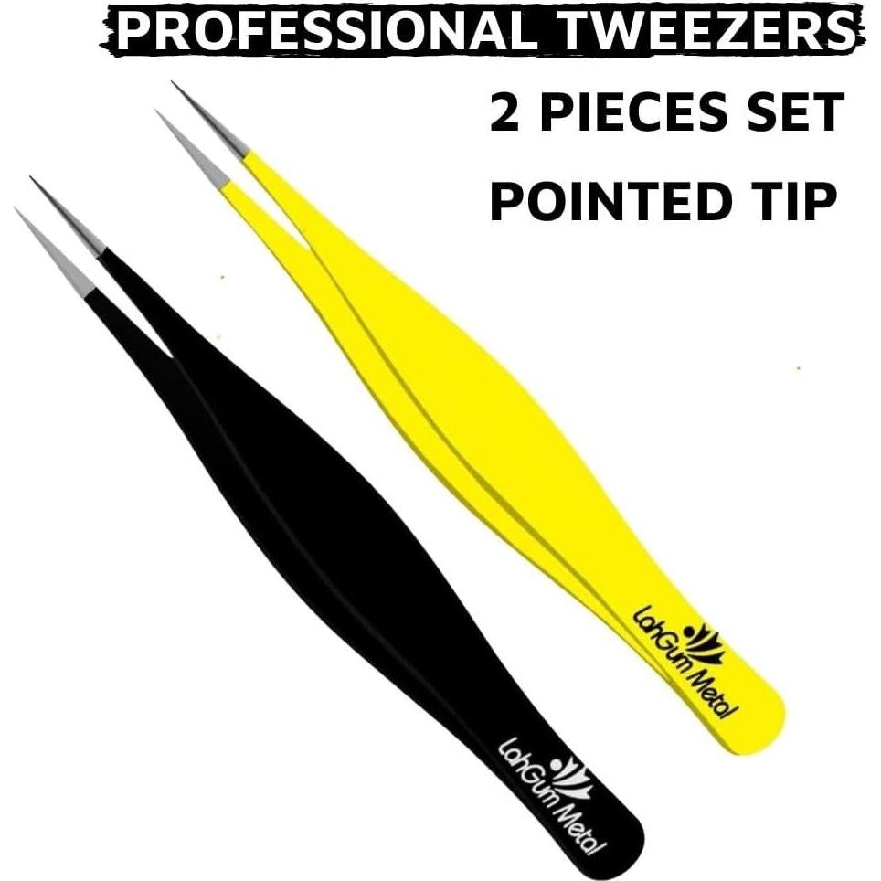 Kit de Pinzas de Precisión LahGum Metal - Acero Inoxidable