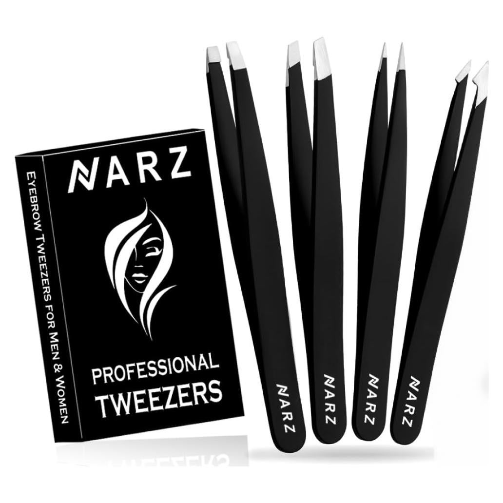 Pinzas de Precisión NARZ para Vello Facial - Acero Inoxidable
