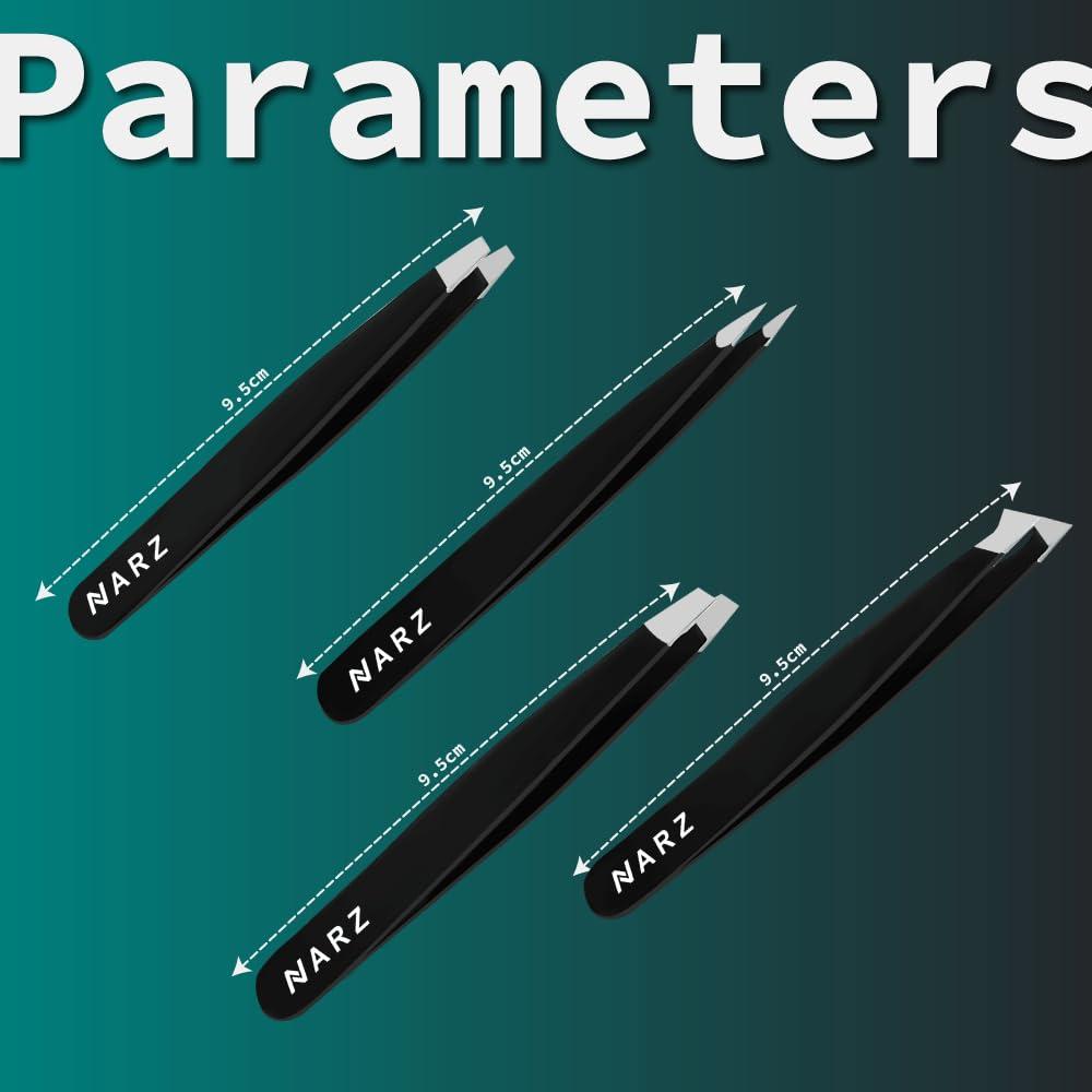 Pinzas de Precisión NARZ para Vello Facial - Acero Inoxidable