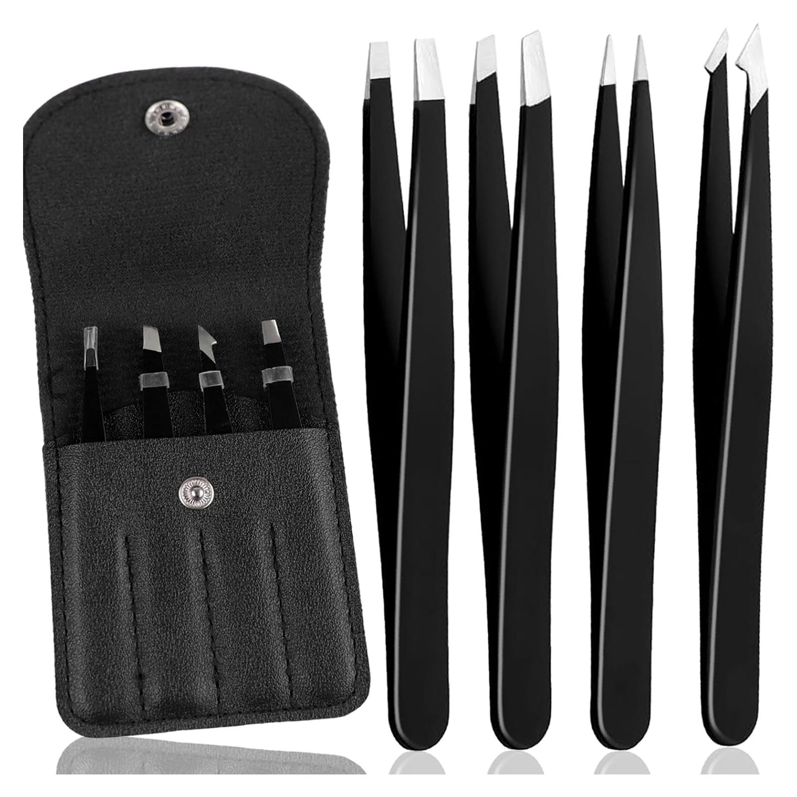 Juego de Pinzas de Precisión Tweezerman 4 Piezas Acero Inoxidable