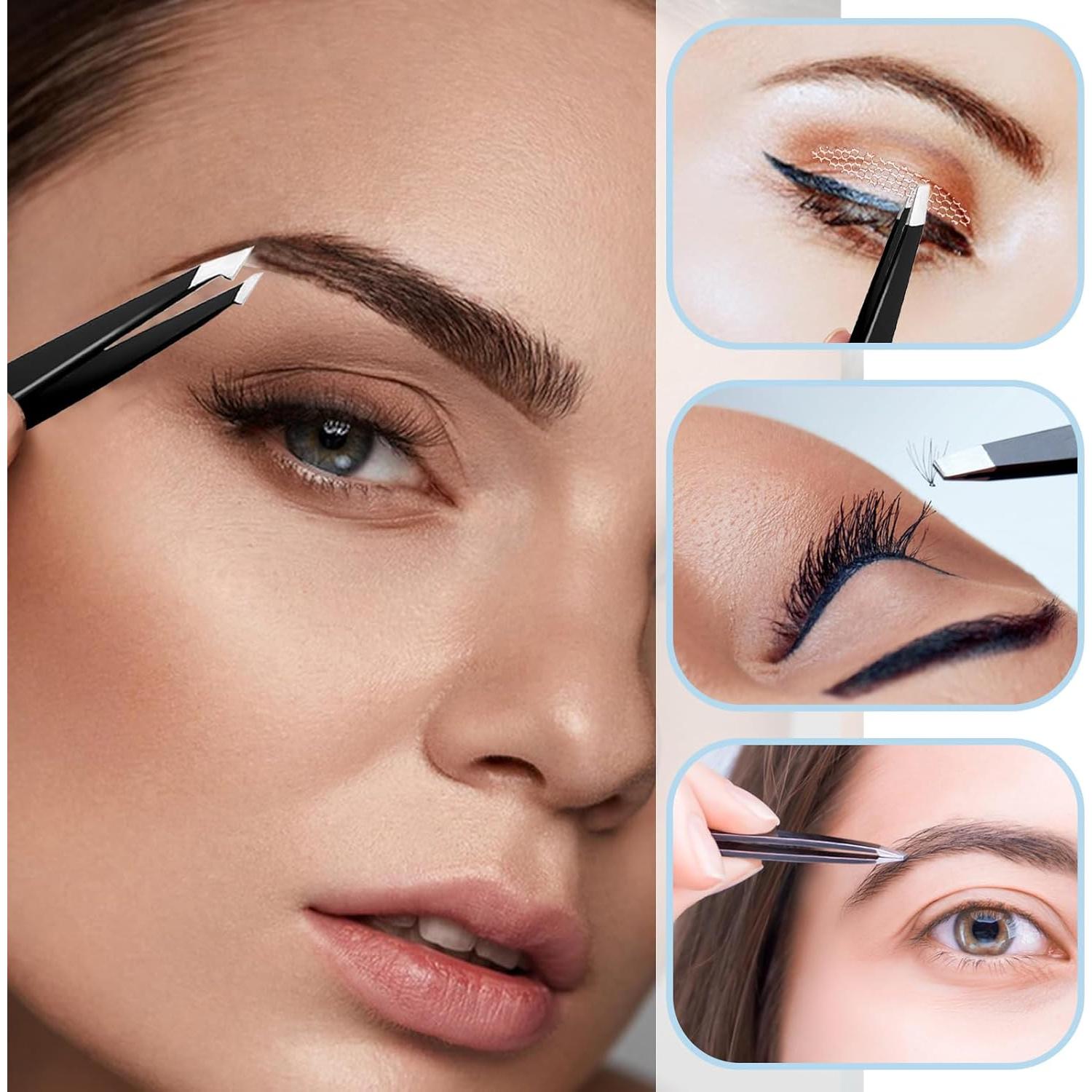 Juego de Pinzas de Precisión Tweezerman 4 Piezas Acero Inoxidable