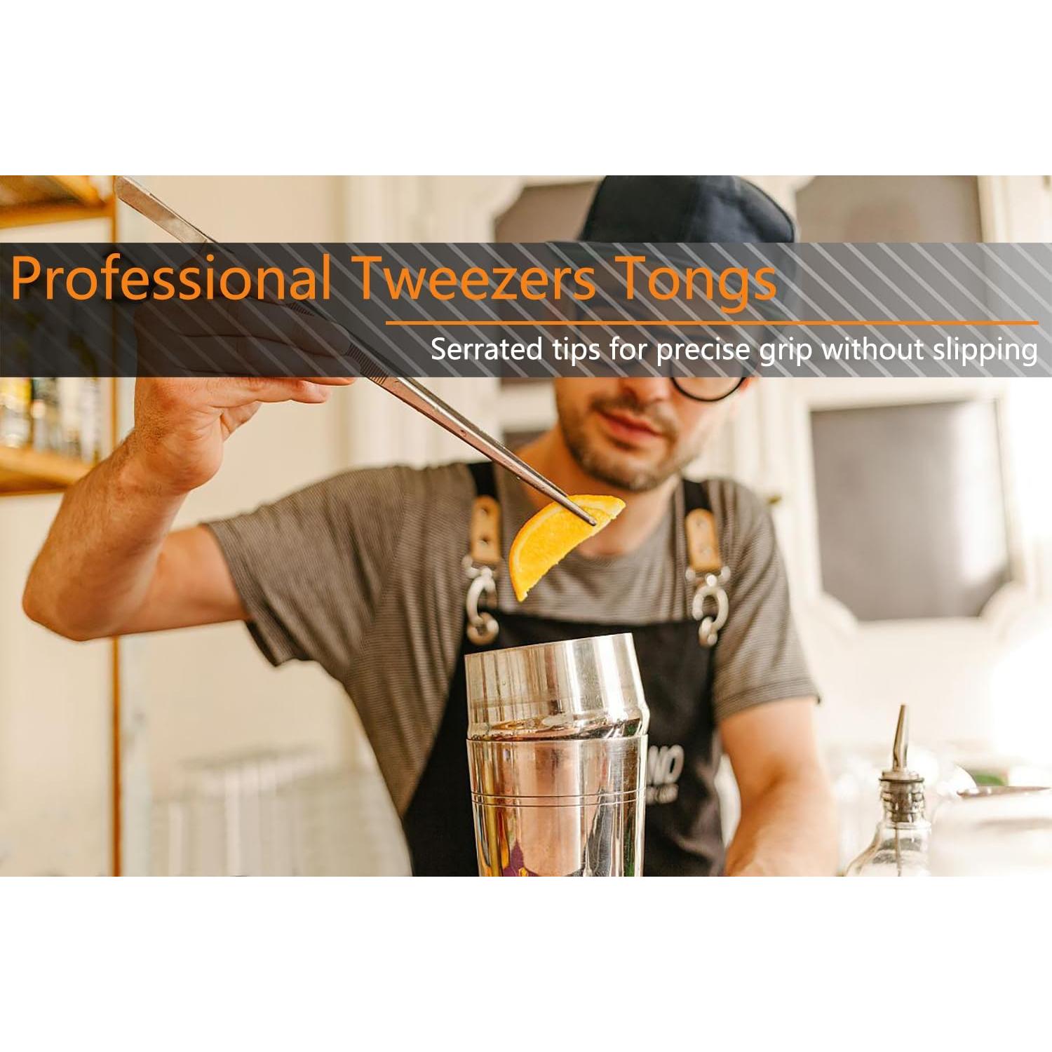 Juego de Pinzas de Cocina JETKONG Acero Inoxidable 6 Pcs 30.48 cm y 16 cm