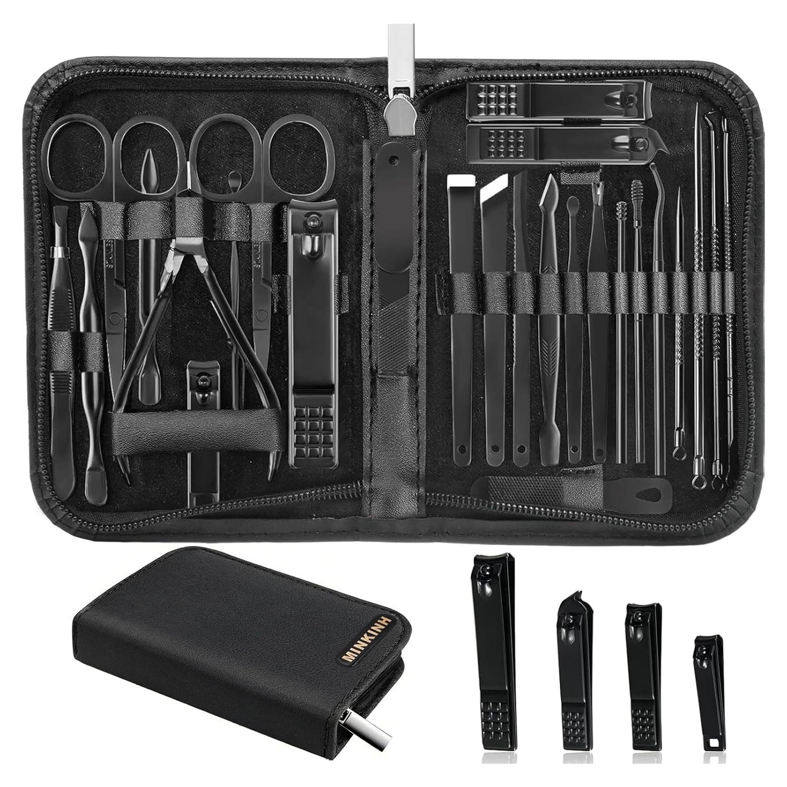 Kit de Manicura Profesional MINKINH 26 Piezas Acero Inoxidable