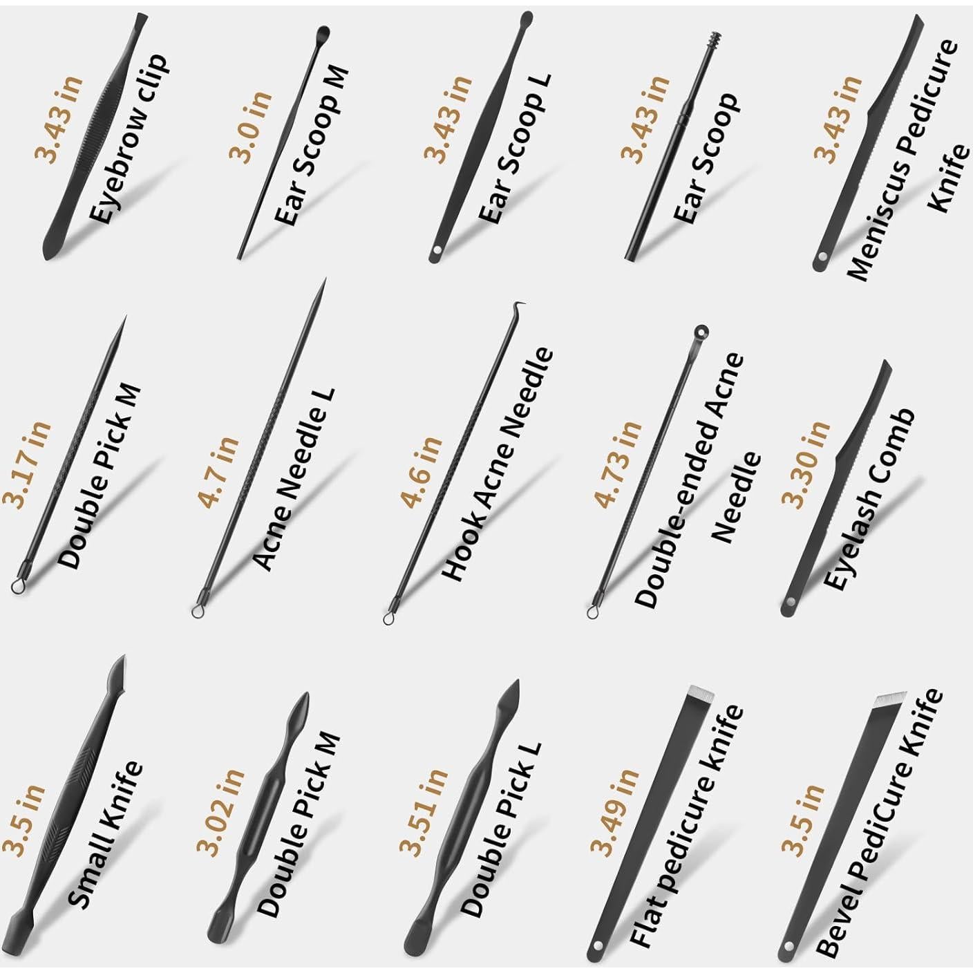 Kit de Manicura Profesional MINKINH 26 Piezas Acero Inoxidable