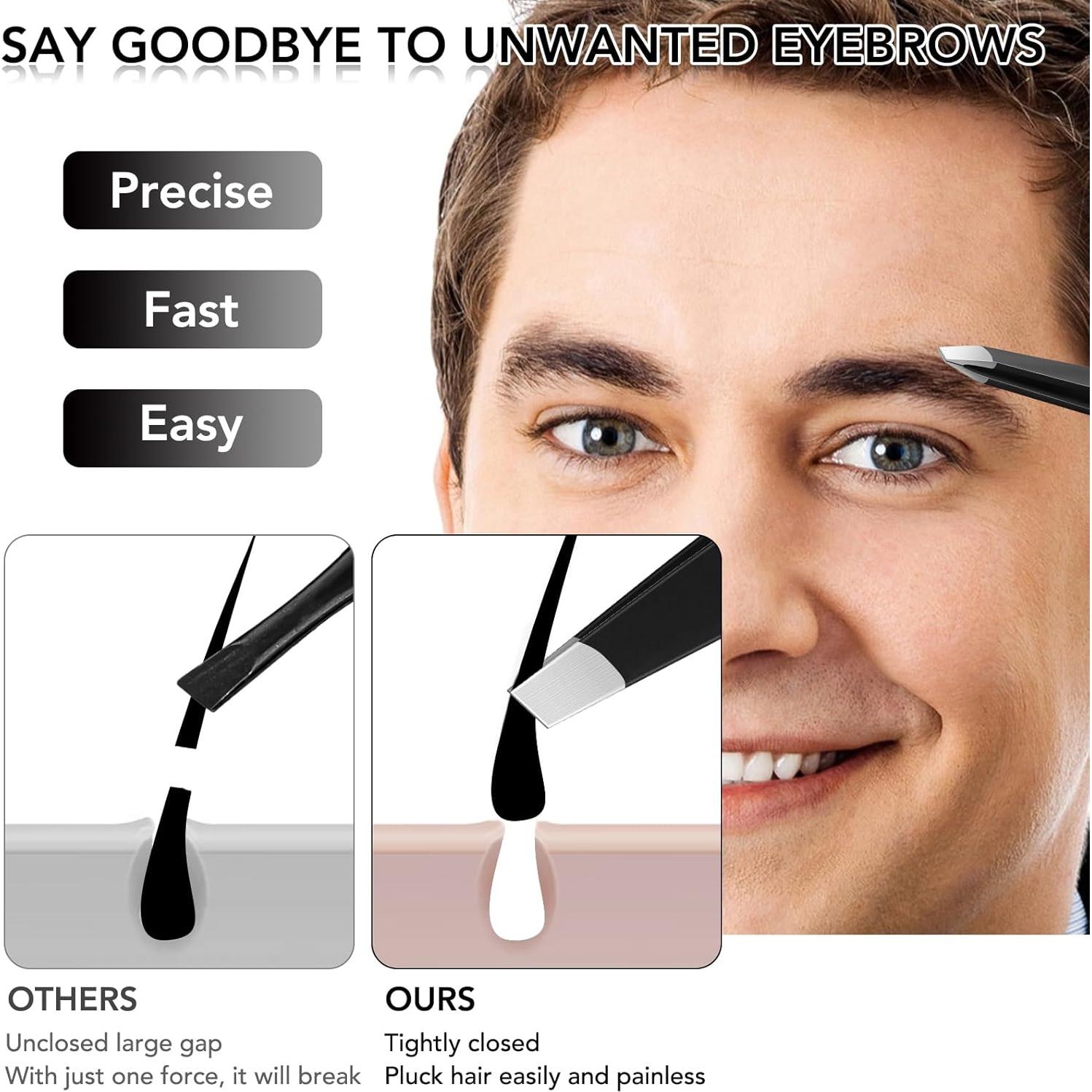 Juego de Pinzas de Precisión Keiby Citom 8 Piezas Acero Inoxidable