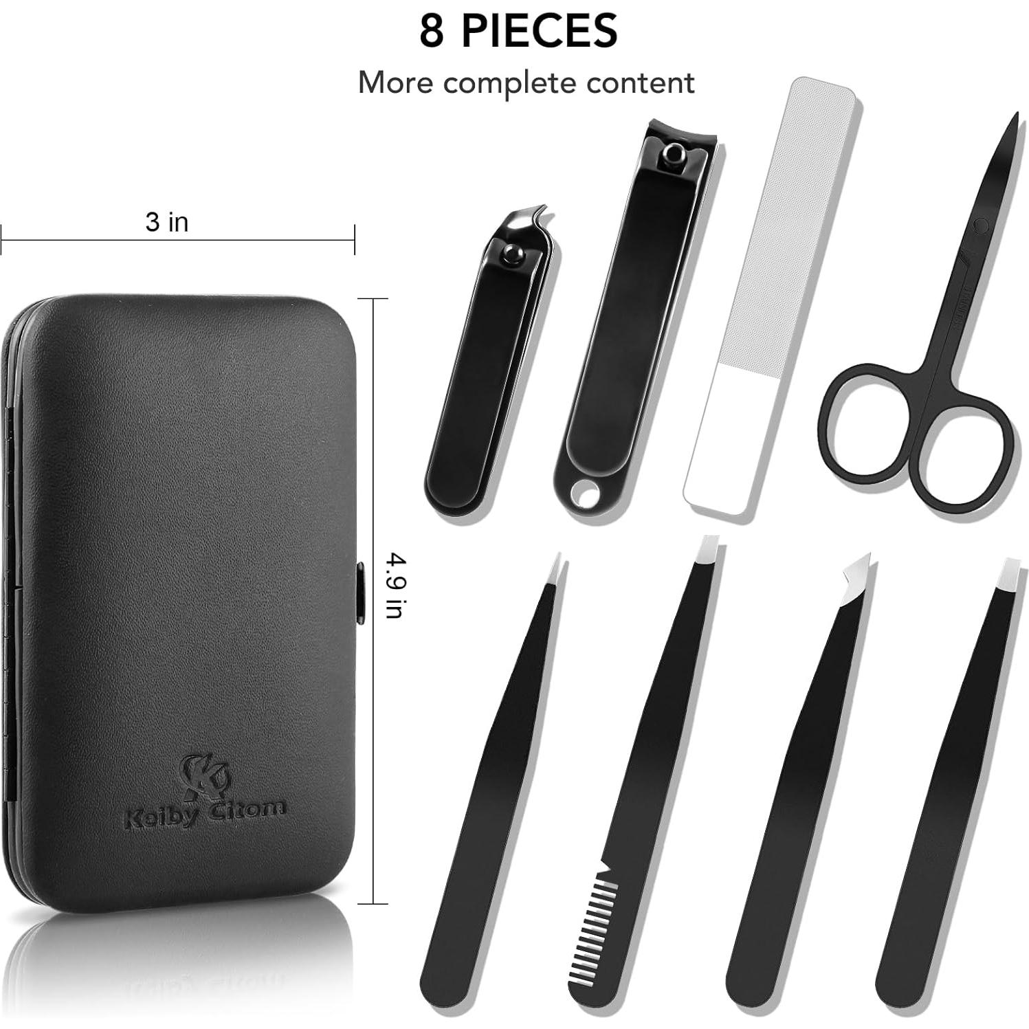 Juego de Pinzas de Precisión Keiby Citom 8 Piezas Acero Inoxidable