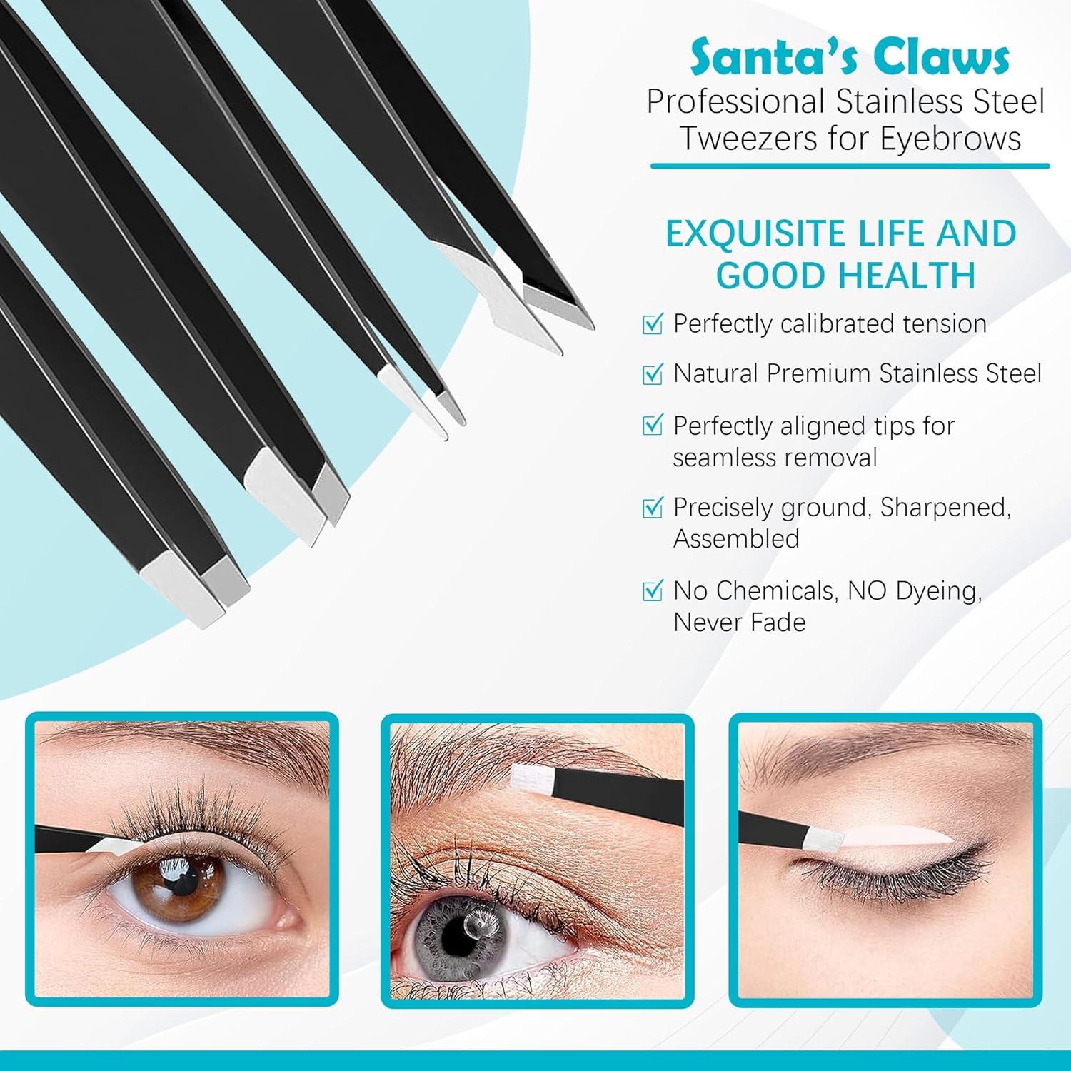 Juego de Pinzas de Acero Inoxidable ZALIK - 4 Piezas