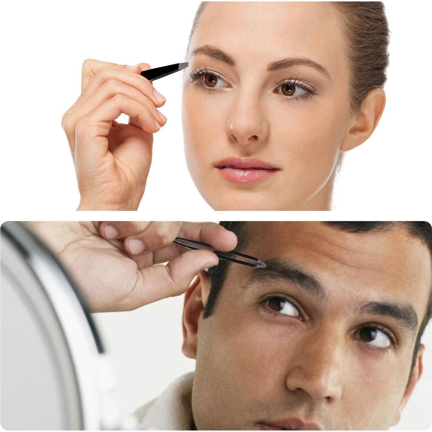 Juego de Pinzas para Cejas 6 PCS MAYKI - Acero Inoxidable