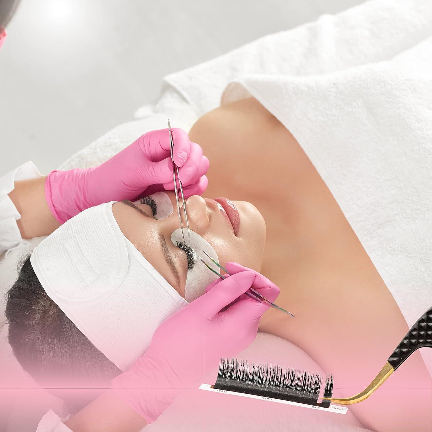 Pinzas de Punta de Fibra SIVOTE Juego de 4 para Pestañas