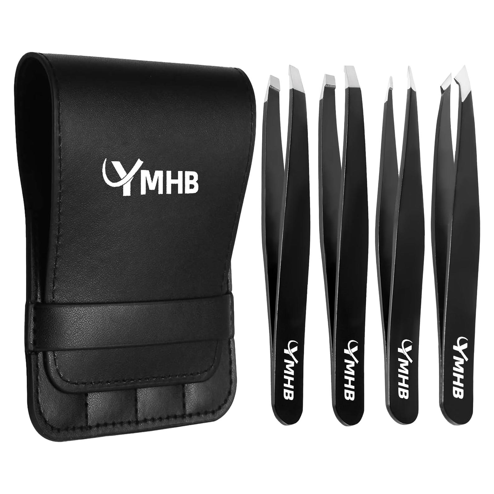 Juego de Pinzas de Precisión YMHB - 4 Piezas Acero Inoxidable