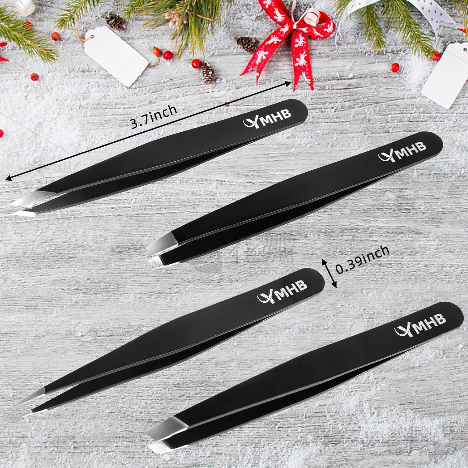 Juego de Pinzas de Precisión YMHB - 4 Piezas Acero Inoxidable