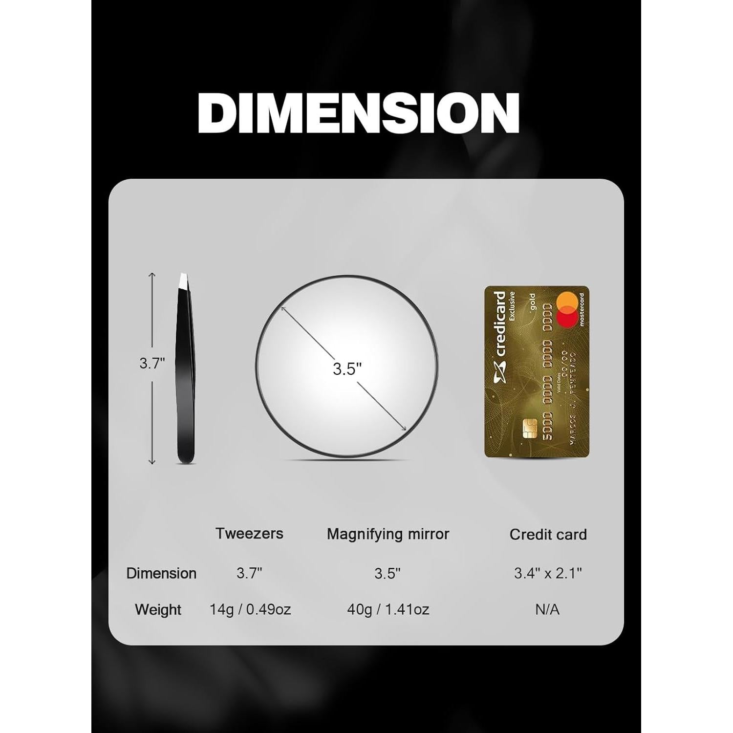 Espejo de Aumento Macaki 10X y 40X con Ventosas - 2 Piezas