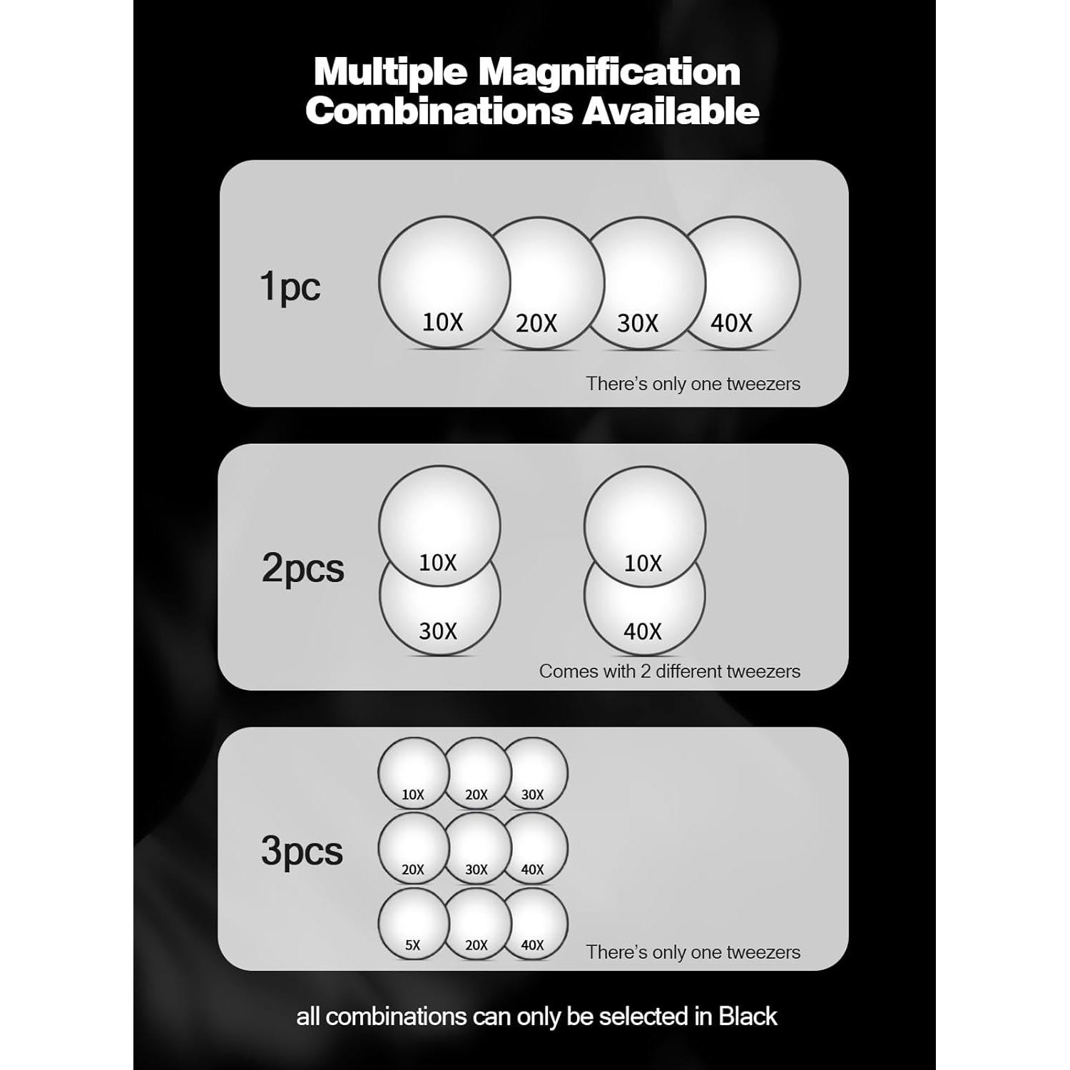 Espejo de Aumento Macaki 10X y 40X con Ventosas - 2 Piezas