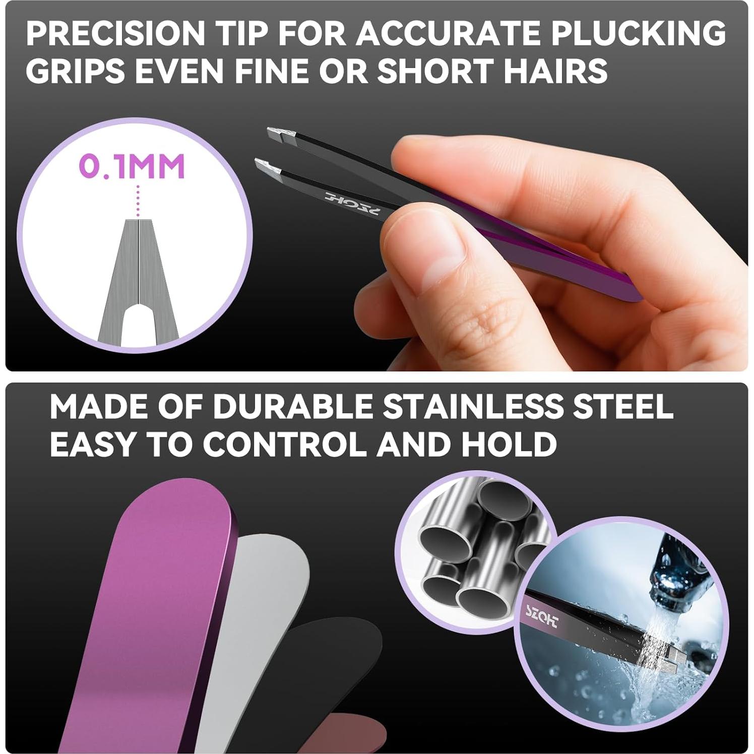 Juego de Pinzas Profesionales LY - Kit 4PC Acero Inoxidable