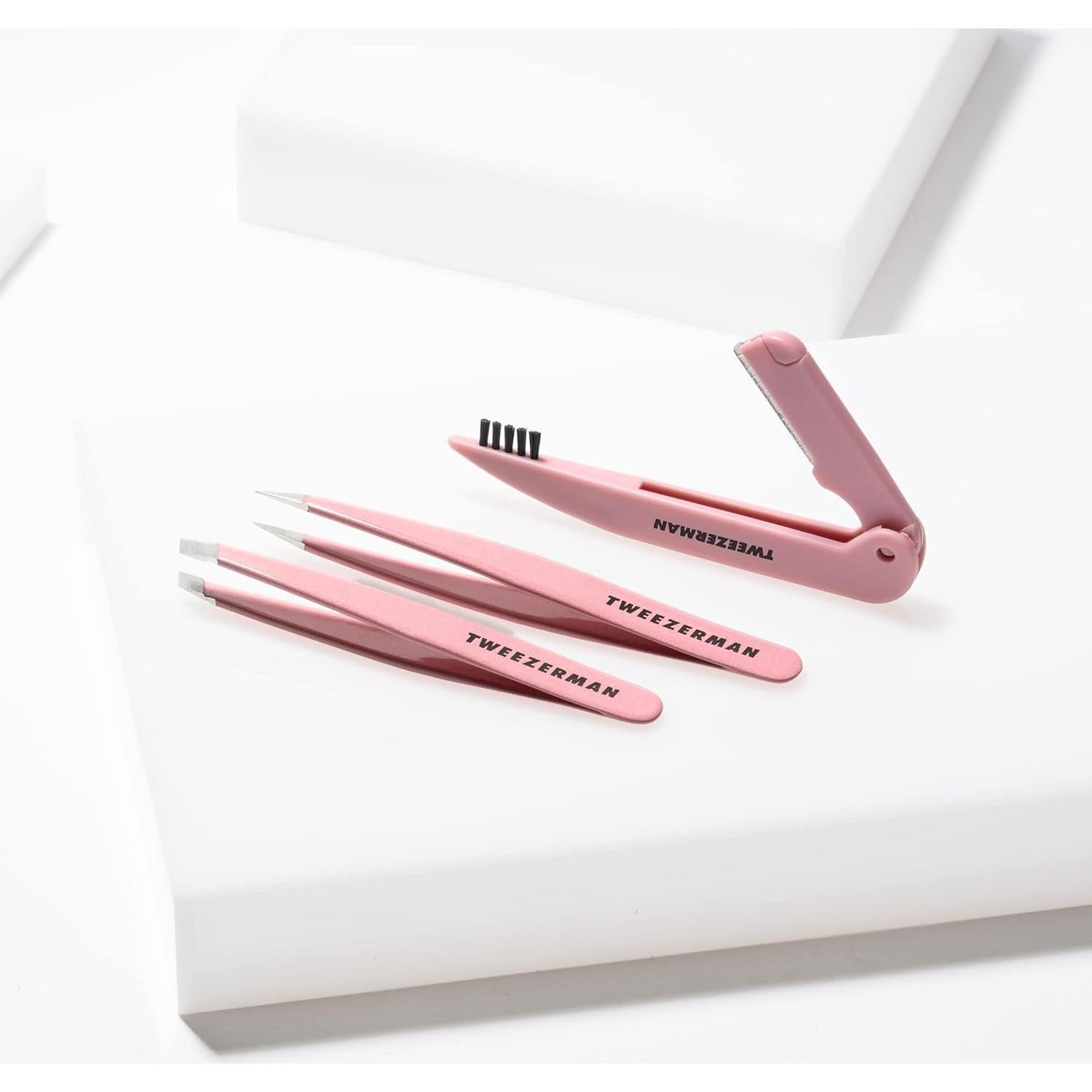 Juego de Esculpido de Cejas Tweezerman Tea Rose 3 Piezas