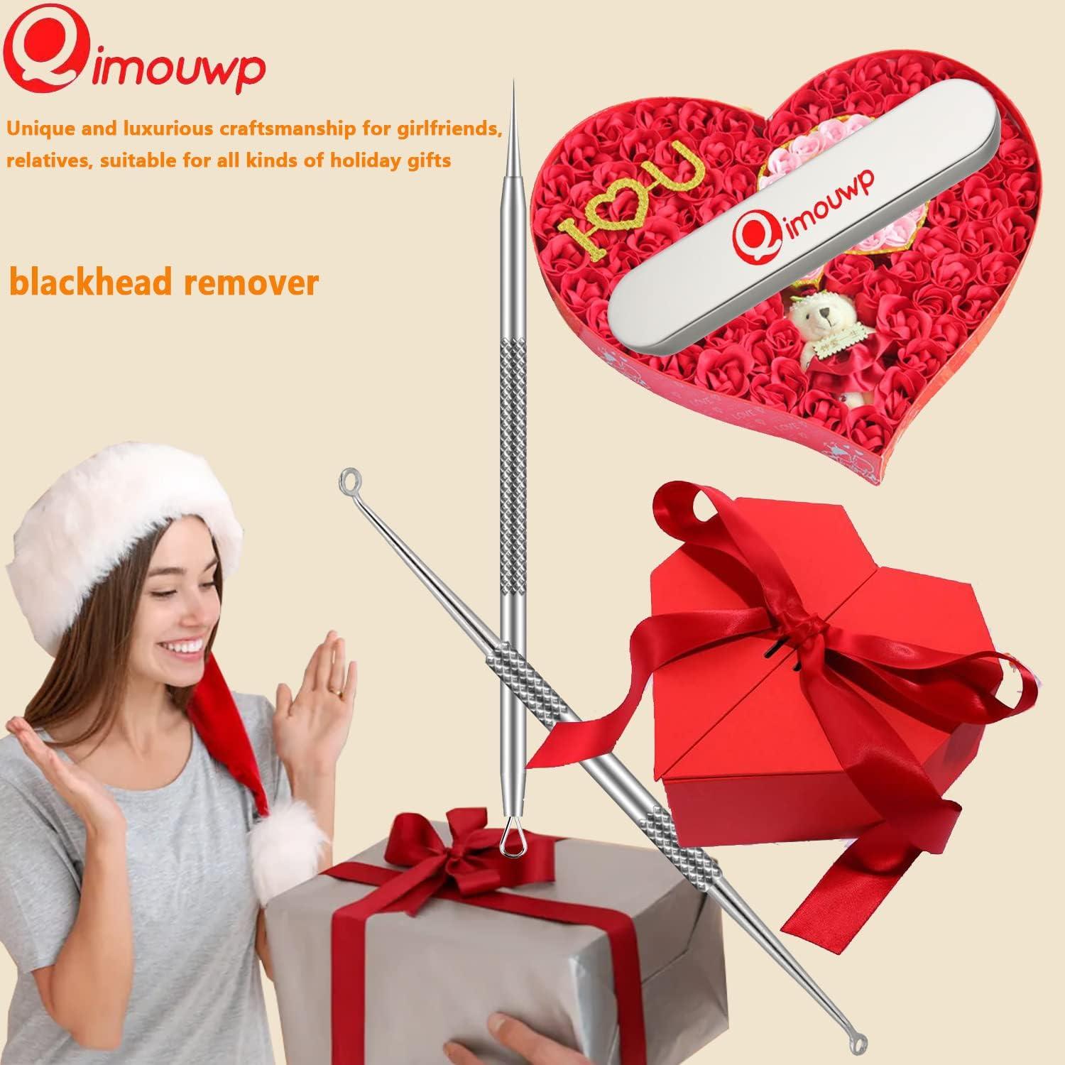 Kit de 16 Piezas para Exprimir Espinillas Qimouwp - Acero Inoxidable