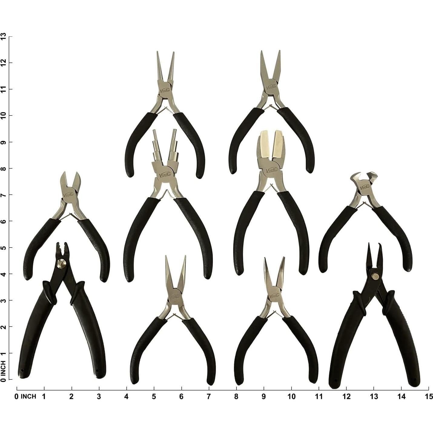 Juego de Alicates de Joyería VOUIU 10 Piezas Acero Carbono