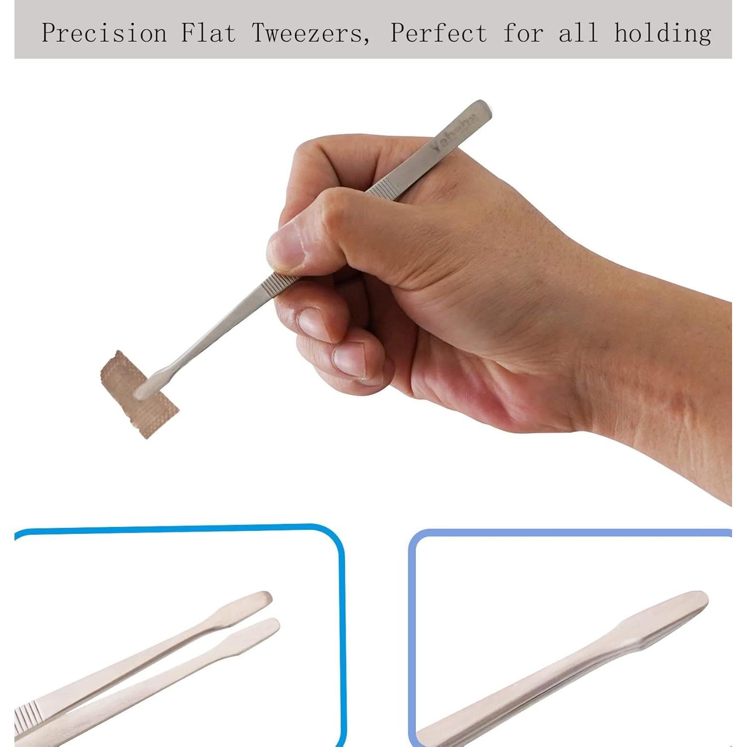 Set de 5 Pinzas de Precisión Yababa de Acero Inoxidable