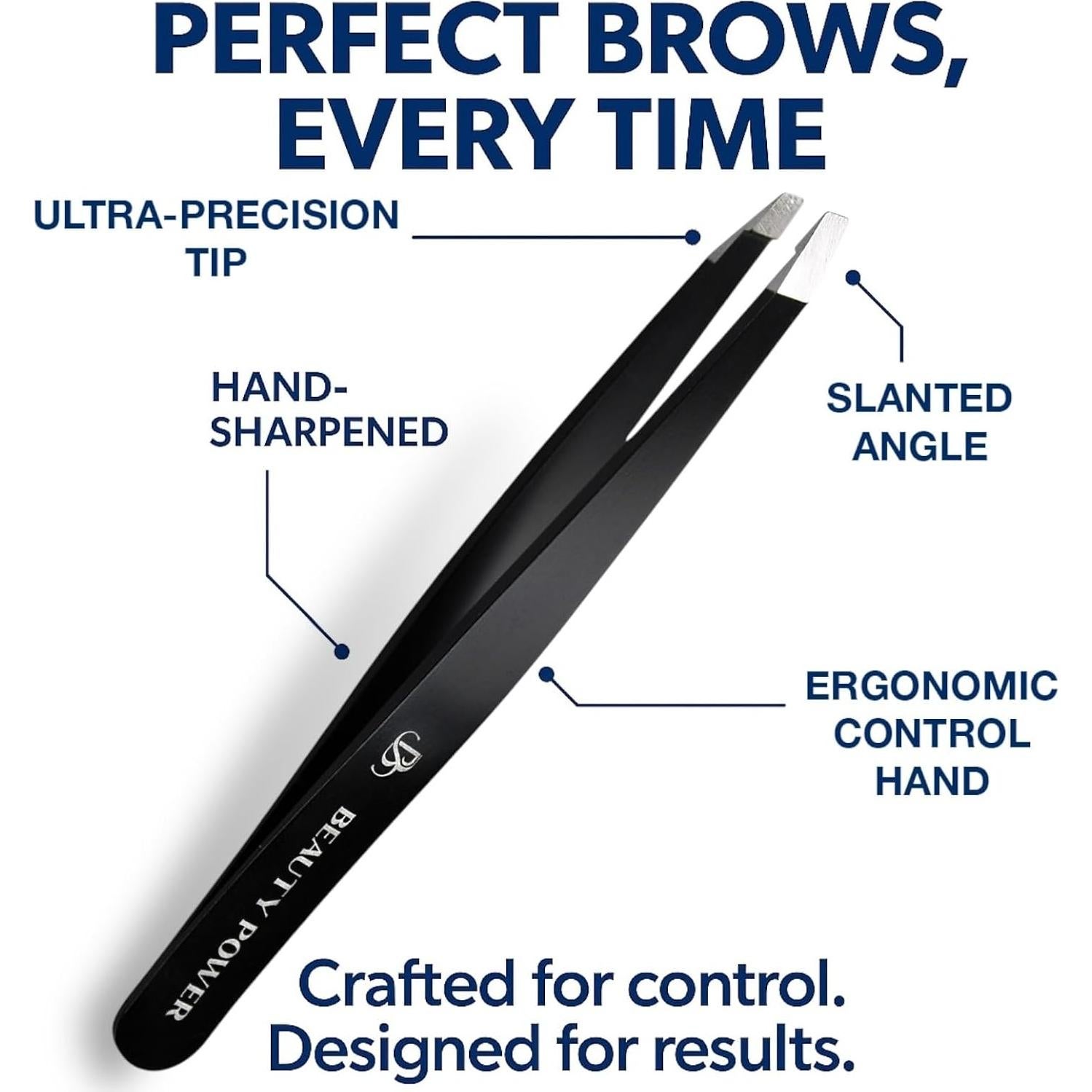 Pinzas de Precisión Beauty Power Inclinadas Acero Inoxidable