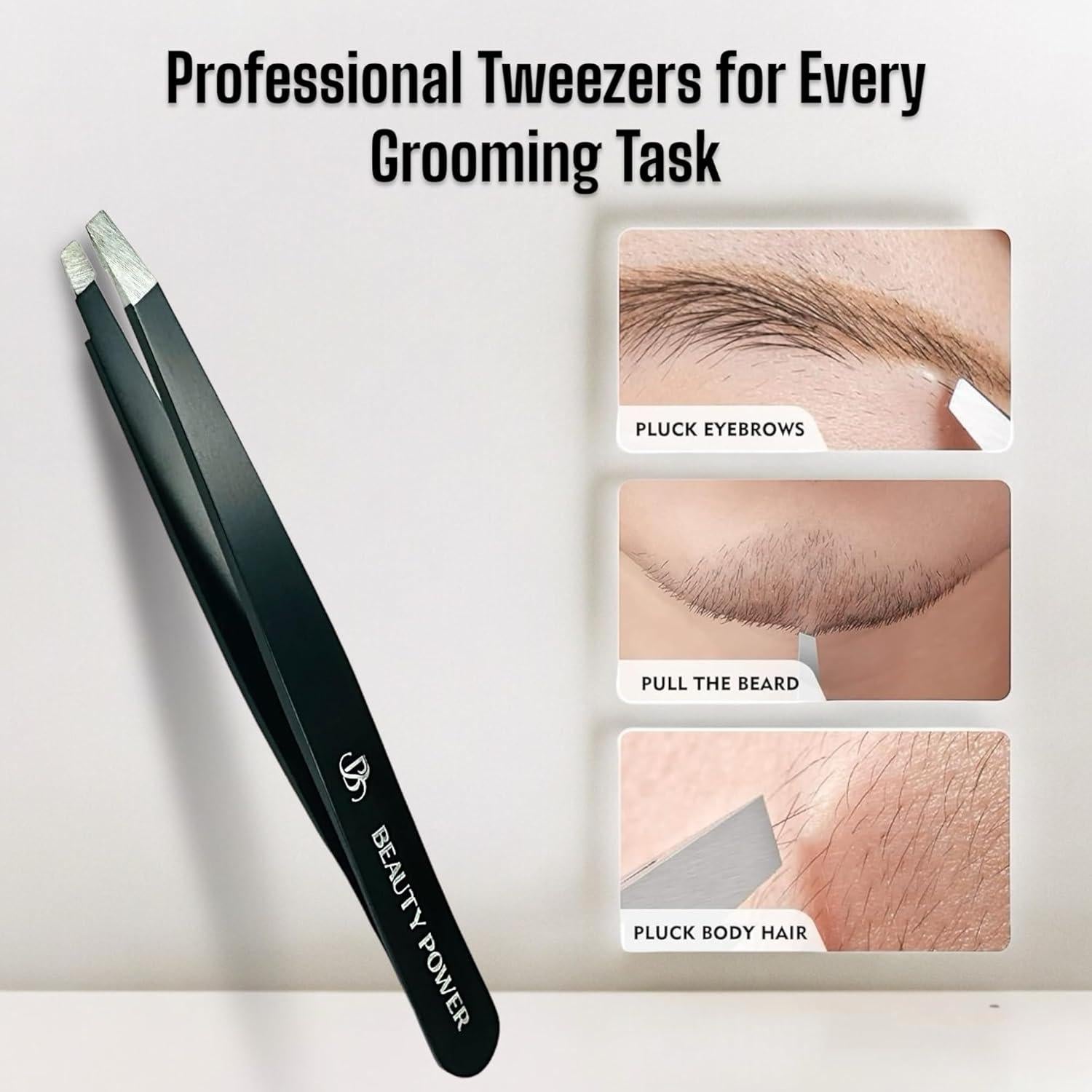 Pinzas de Precisión Beauty Power Inclinadas Acero Inoxidable